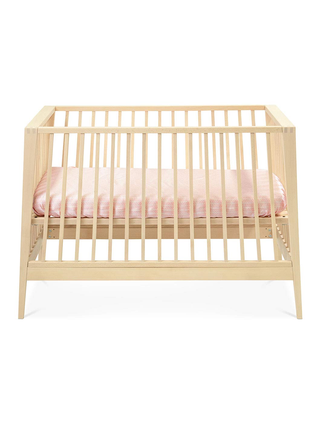 25 Momme Mulberry Silk Crib Fitted Sheet - Hypoallergenic Baby Bedding for Hair Loss & Eczema | SIDS Safe Silk Crib Sheet | Pink Herringbone Design | Perfect for Nursery, Baby Shower Gifts & Sensitive Skin Care