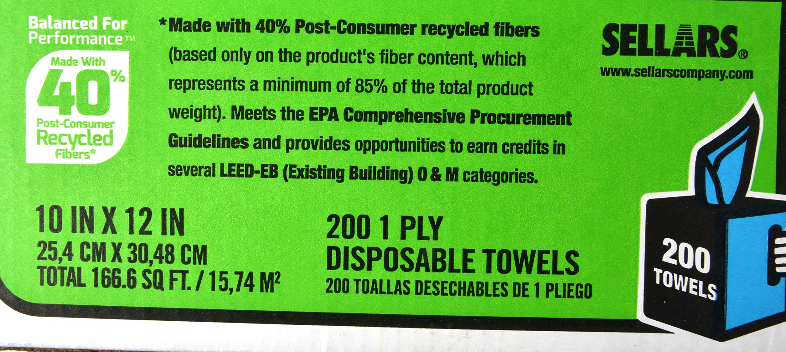TOOLBOX Z400 Center Pull Shop Towels - 200 Pack Industrial Strength Cleaning Wipes for Garage, Workshop & Auto Repair | 1 Count Box (200 Towels) - Heavy Duty Absorbent Rags for Mechanics, DIY & Commercial Use