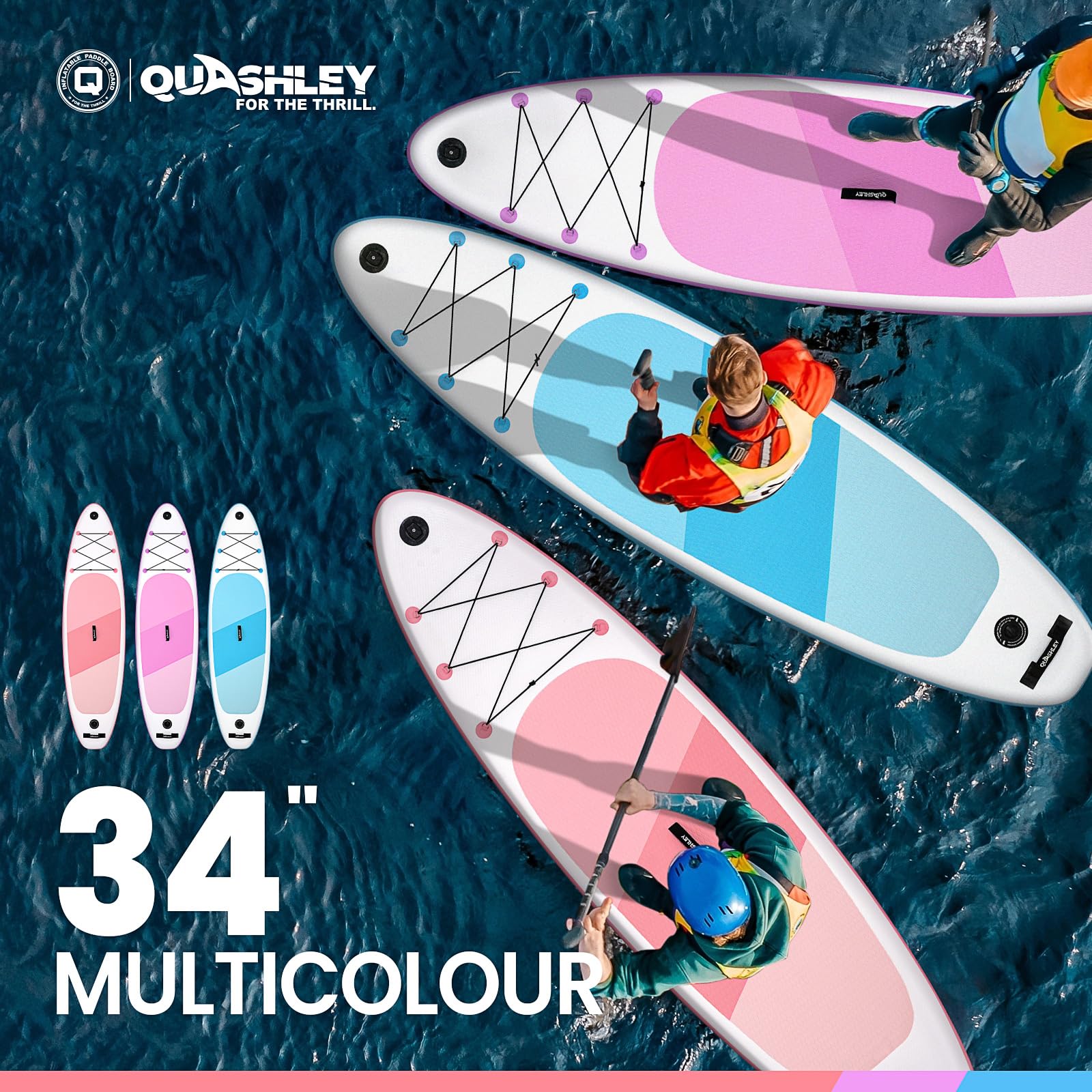 Inflatable Stand Up Paddle Board for Adults - Premium SUP Board with Paddle, Pump & Leash - Non-Slip Comfort Deck for Lakes, Rivers & Ocean Paddling