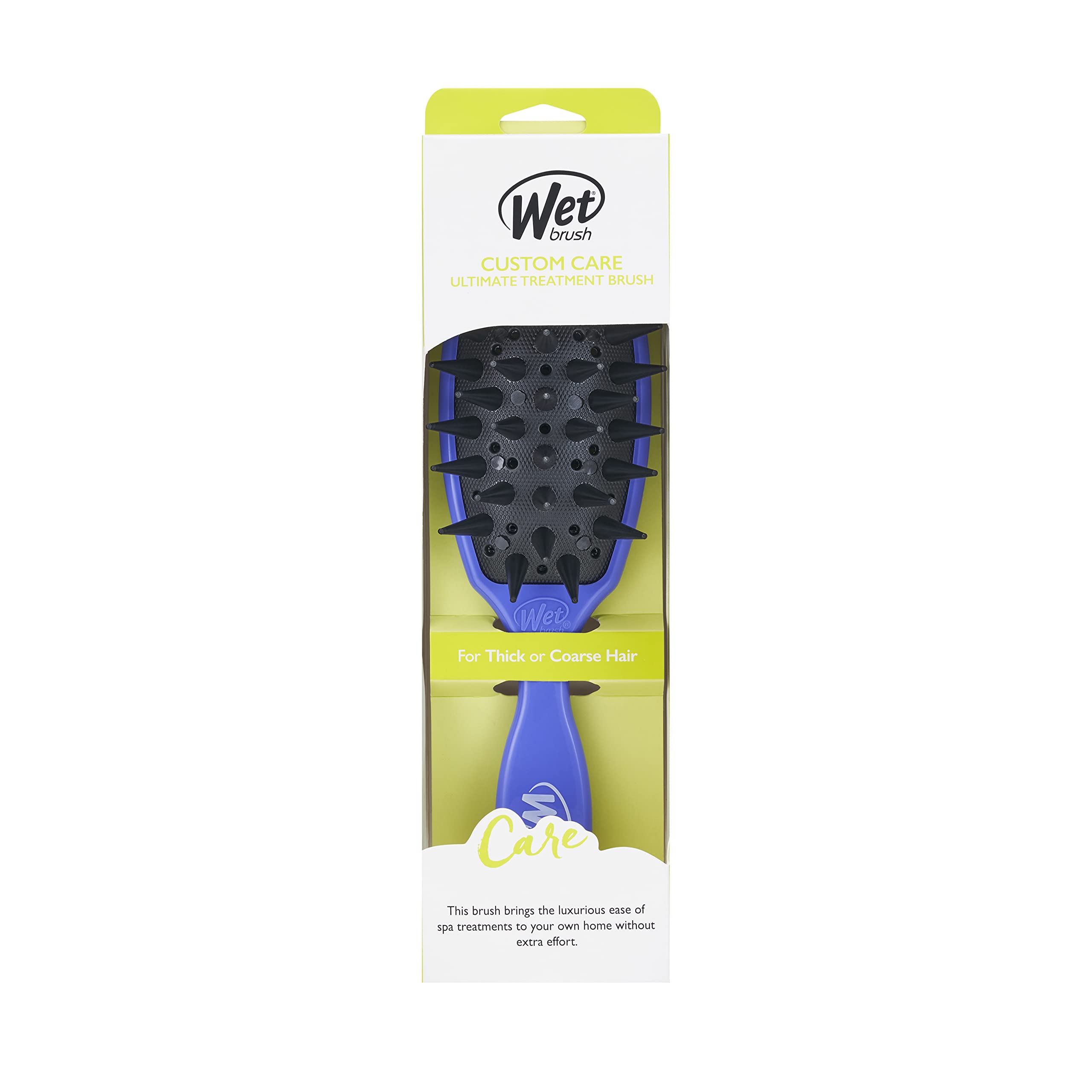 Wet Brush Custom Care Treatment Brush for Detangling Wet & Dry Hair - Purple | Gentle Hairbrush for Smooth & Shiny Hair - Perfect for Home, Travel & Salon Use