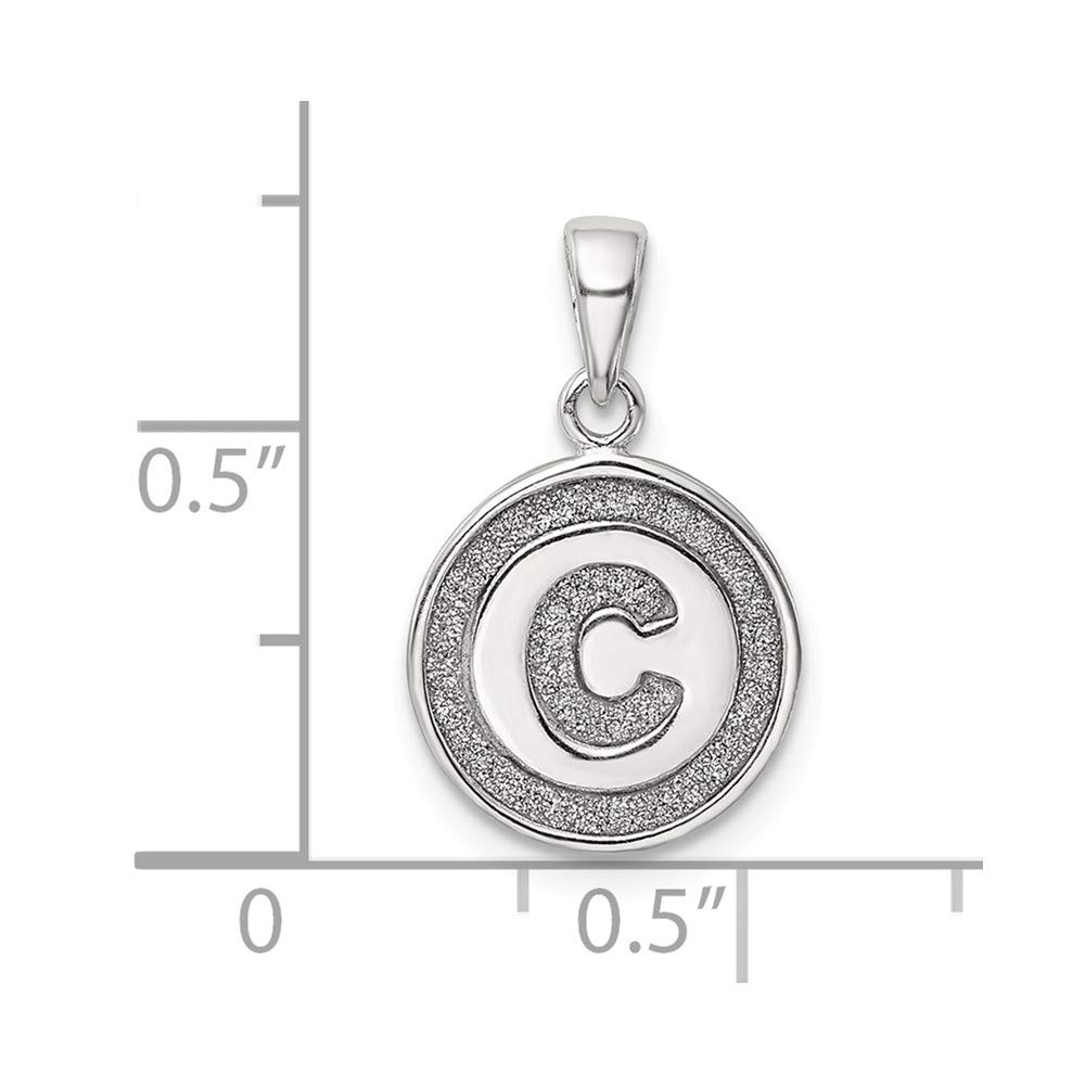 Sterling Silver Glitter Enamel Letter A Circle Pendant Necklace - Elegant Initial Jewelry Gift for Women, Perfect for Birthdays, Anniversaries & Everyday Wear