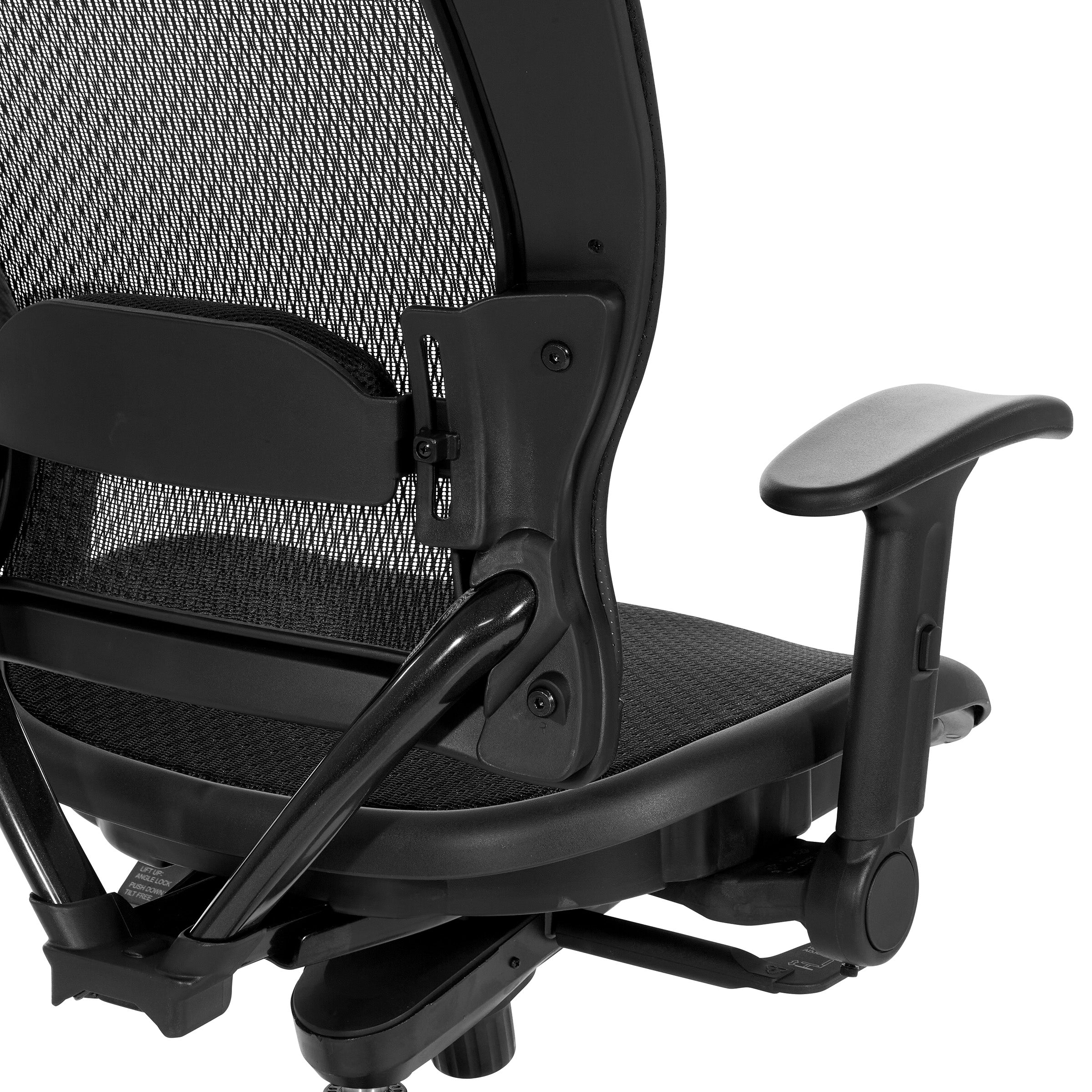 Ergonomic Mesh Office Chair with Flip-Up Arms - Adjustable Lumbar Support & Breathable Backrest for Home & Office Workspaces [Model 2787R] - Perfect for Long Hours of Sitting, Gaming, or Remote Work