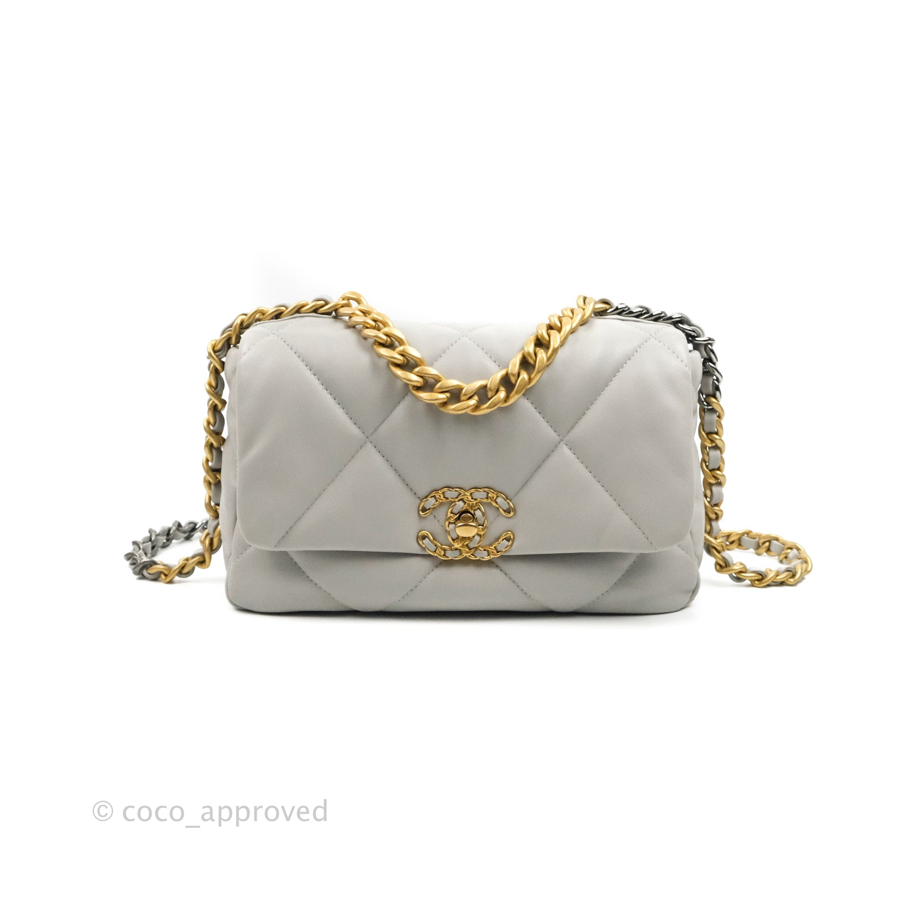 Chanel 19 Small Grey Mixed Hardware 21A - Luxury Designer Handbag for Women | Perfect for Evening Parties, Date Nights & Special Occasions