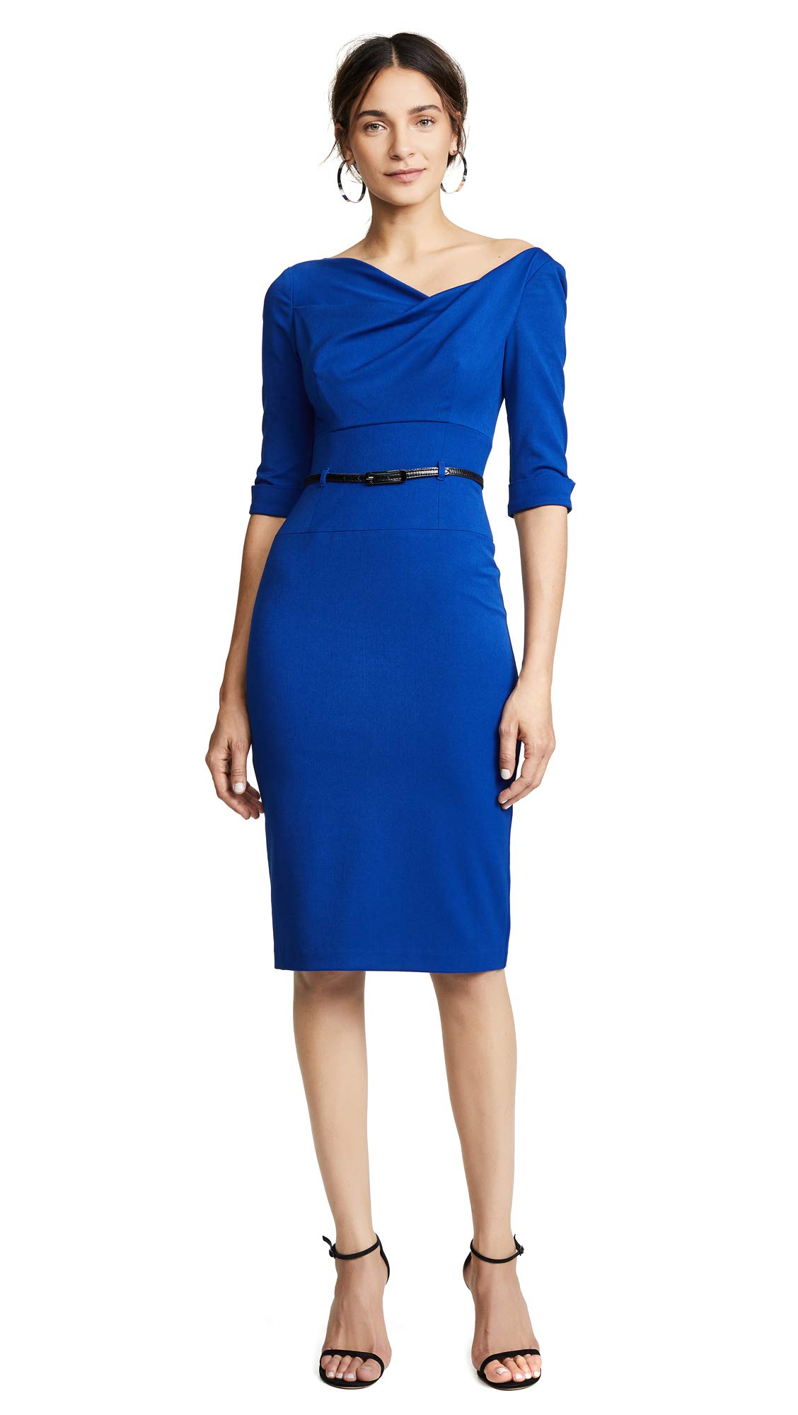 Black Halo Women's 3/4 Sleeve Jackie O Dress - Elegant Office Wear & Cocktail Party Dress for Women - Perfect for Business Meetings, Weddings & Formal Events