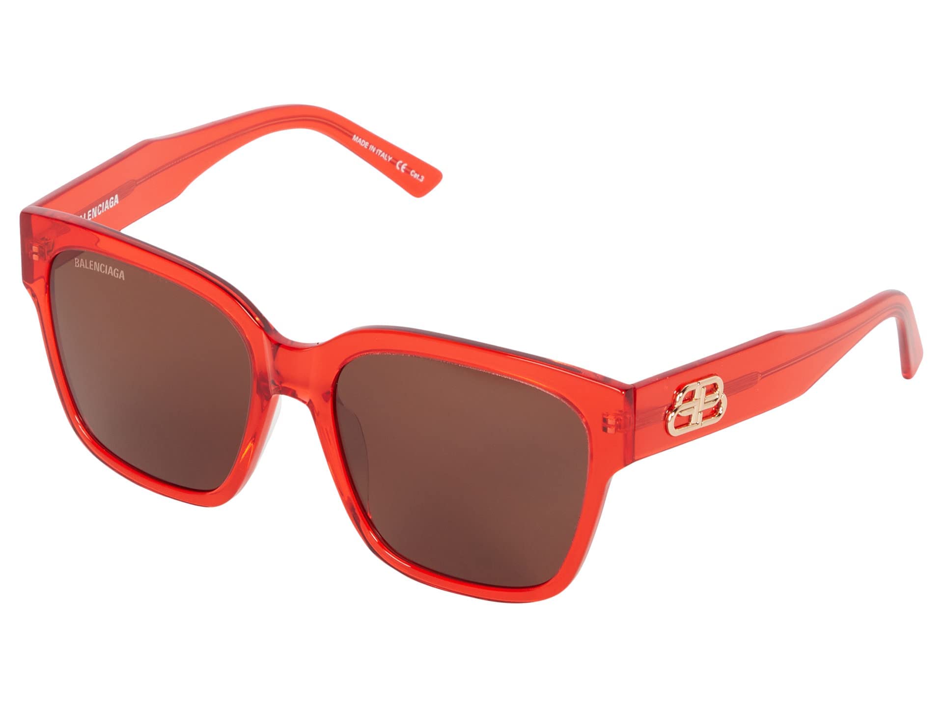 Balenciaga Women's Square Flat Sunglasses - UV Protection Fashion Shades for Women - Perfect for Beach, Driving & Outdoor Activities