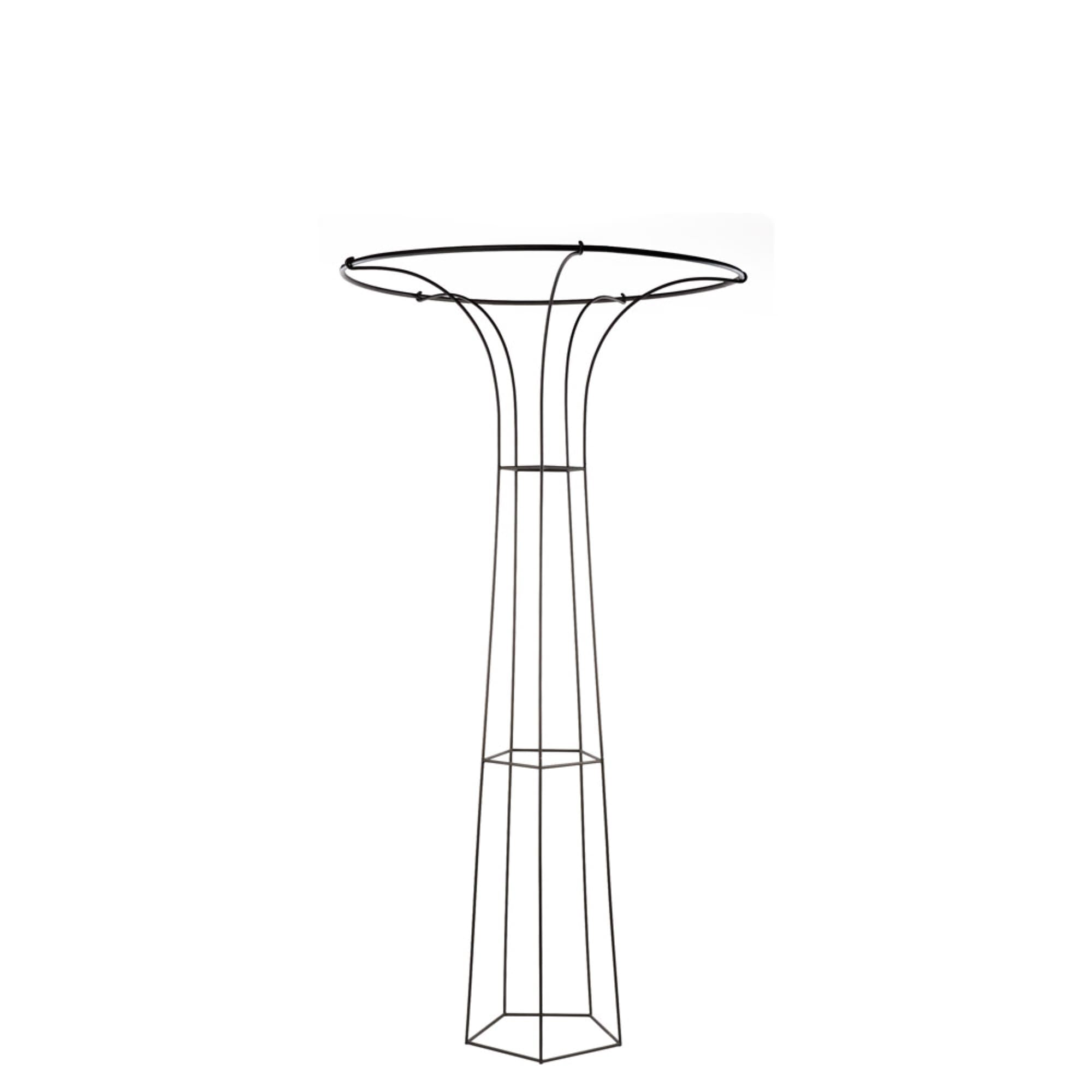 Achla Designs PYL-09 Wrought Iron Mushroom Garden Pylon Trellis - 72-inch Tall Roman Bronze Climbing Plant Support for Roses, Vines & Outdoor Gardens