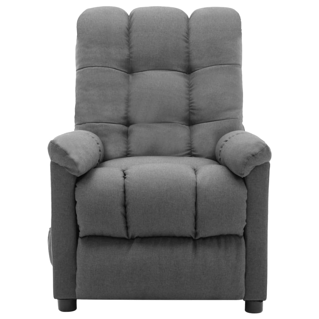 Premium Electric Massage Recliner Chair - Light Gray Fabric Sofa for Living Room, Home Office & Relaxation | Ergonomic Design with Adjustable Positions | Perfect Gift for Family & Friends | Ideal for Watching TV, Napping & Stress Relief