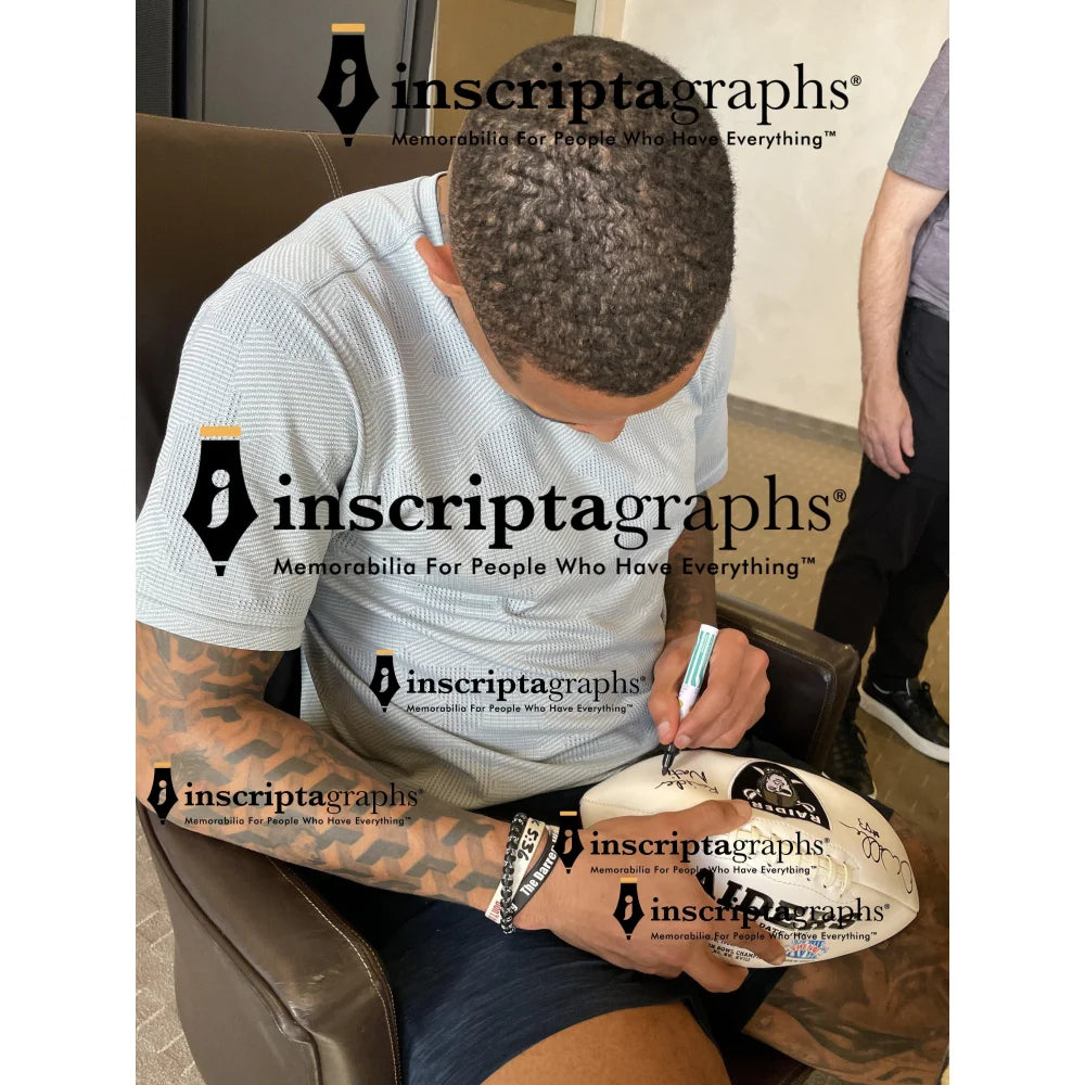 Darren Waller Autographed Las Vegas Raiders Football with 