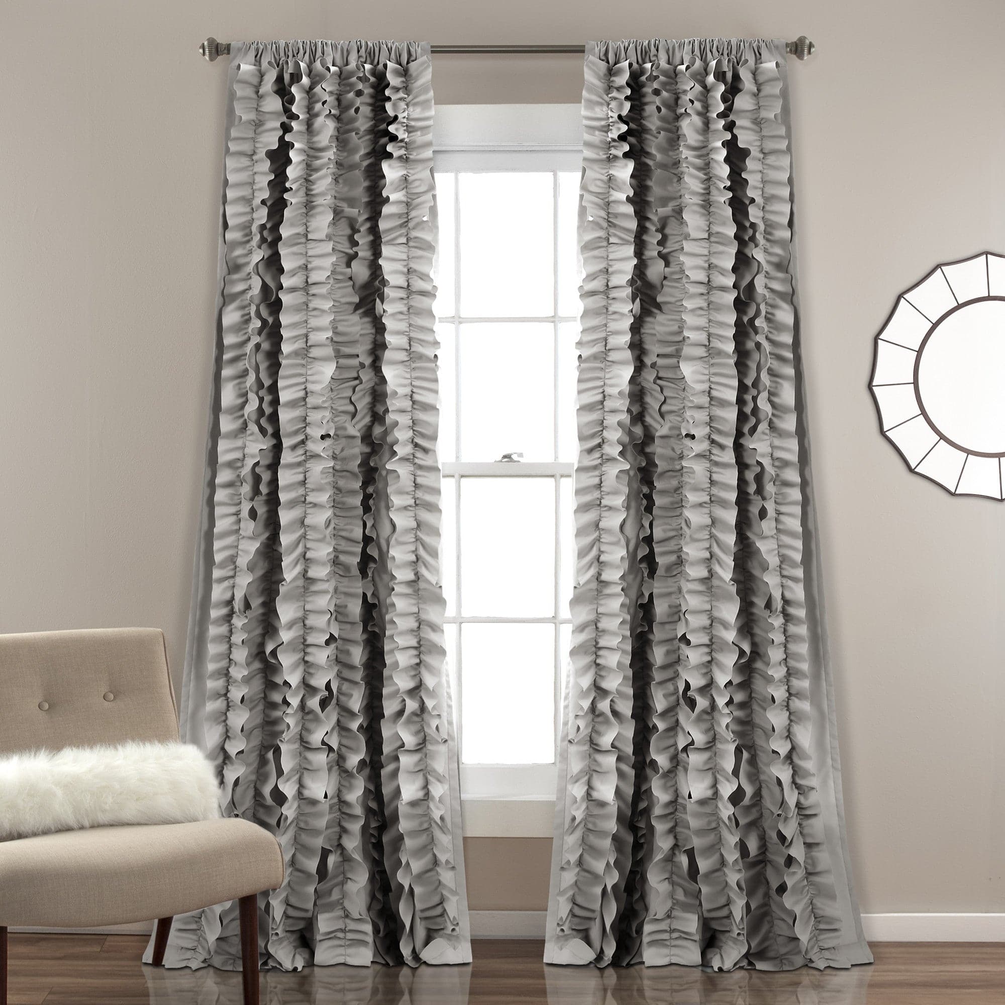 Belle Window Curtains for Living Room & Bedroom - Elegant Sheer Drapes with Blackout Lining - Perfect for Home Decor, Privacy & Light Control