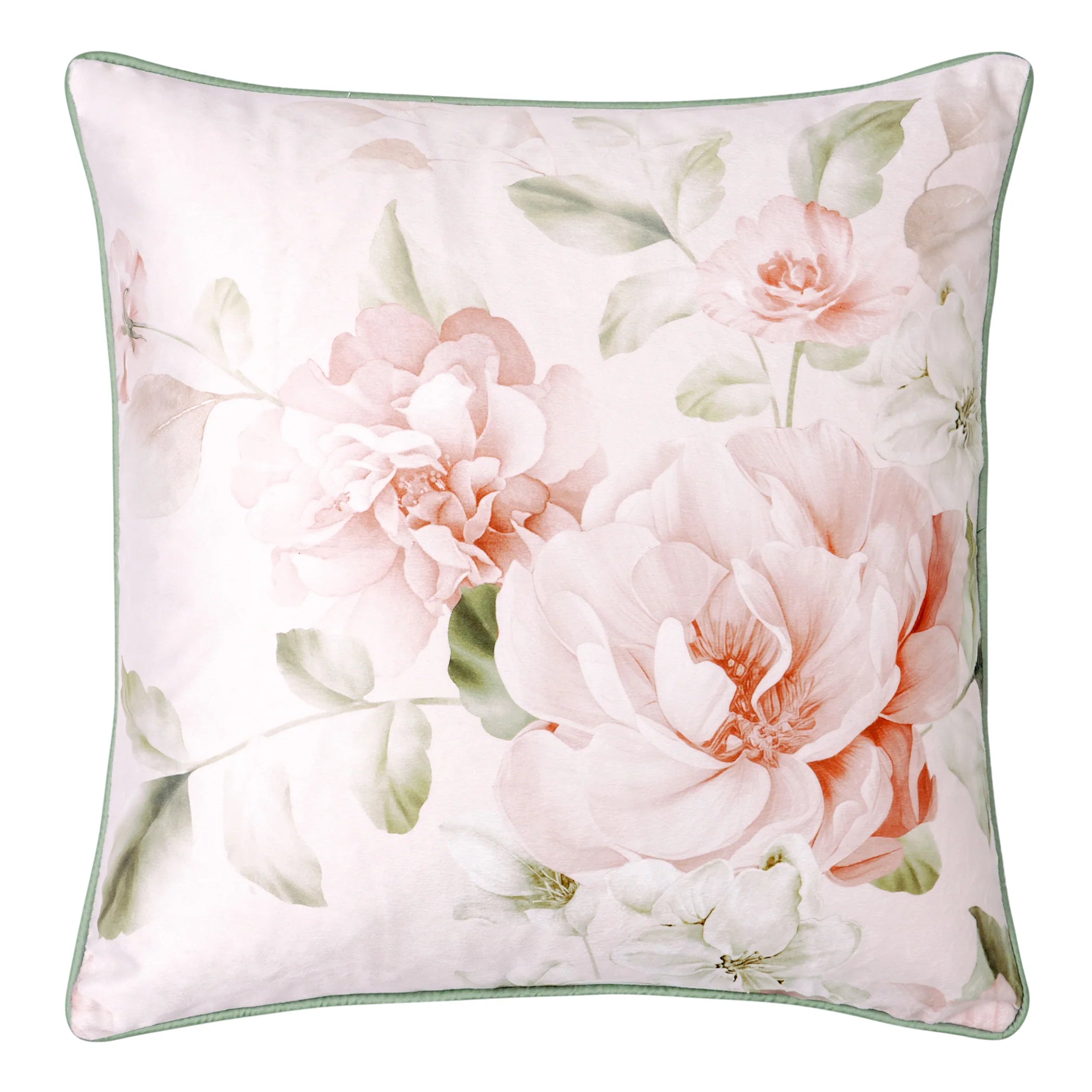 Bianca Layla White Square Cushion 43x43cm - Soft Decorative Pillow for Sofa, Bed, Living Room & Home Decor