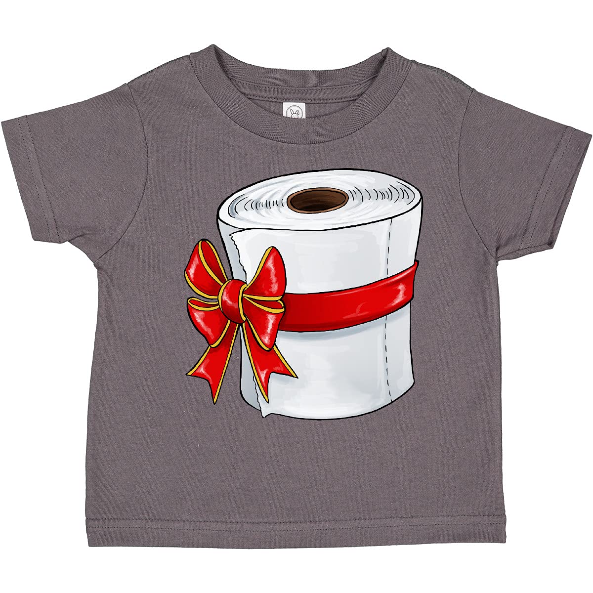 inktastic Funny Toilet Paper with a Bow Toddler T-Shirt | Cute Baby Boy Girl Outfit for Birthday, Christmas & Playtime