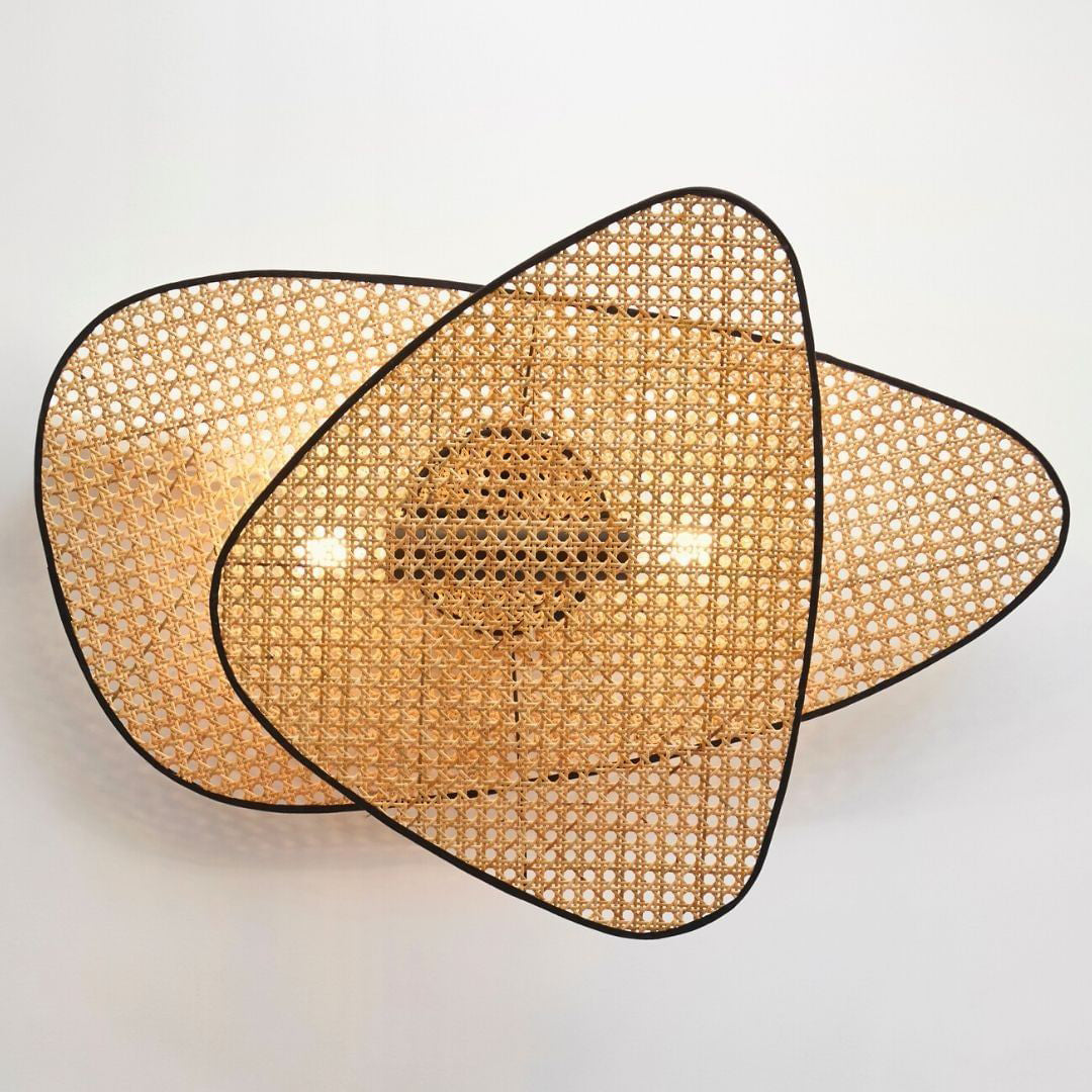 Elegant Woven Rattan Screen Cannage Sconce Wall Light - Perfect for Bedroom, Living Room, and Patio Decor