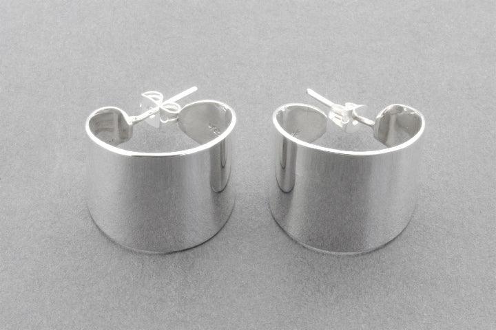 Sterling Silver Wide Hoop Ear Cuff - Elegant & Minimalist Earring for Women - Perfect for Parties, Weddings & Everyday Wear