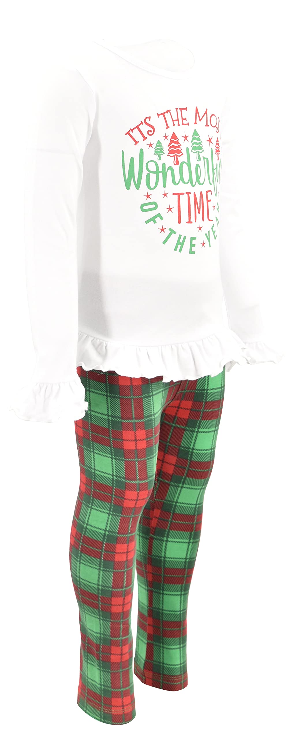 Girls 2-Piece Leggings Outfit with Ruffle Waist - Toddler Clothes Set for Playtime