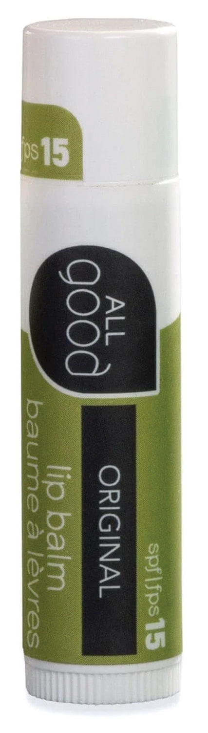 All Good Lip Original SPF 15 Nourishing Lip Balm - Sun Protection & Hydration for Dry Lips | Perfect for Outdoor Activities, Hiking & Beach Days