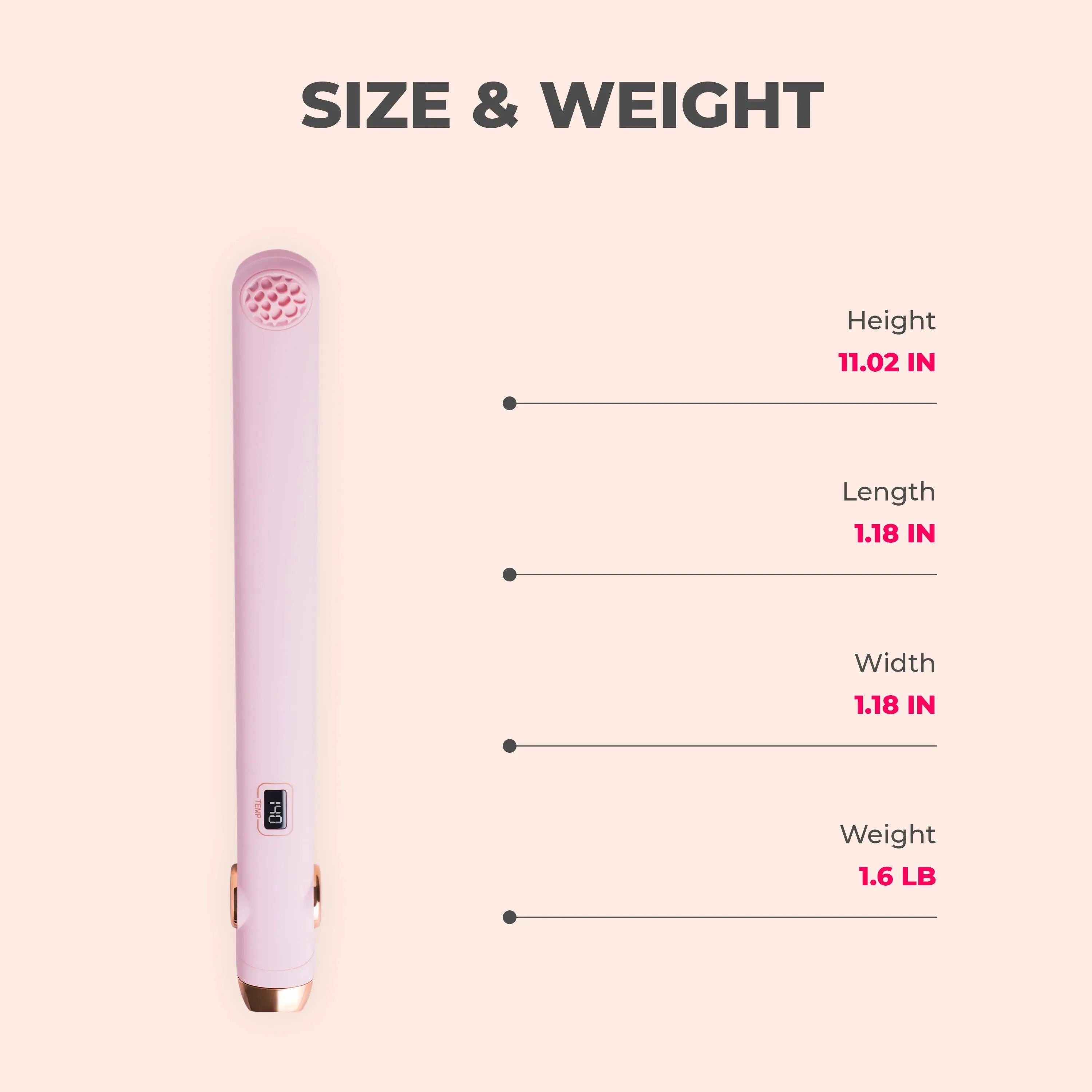 TYMO Sway Hair Straightener Brush - 2-in-1 Flat Iron & Styler for Smooth, Frizz-Free Hair at Home or Salon | Perfect for Travel & Daily Styling