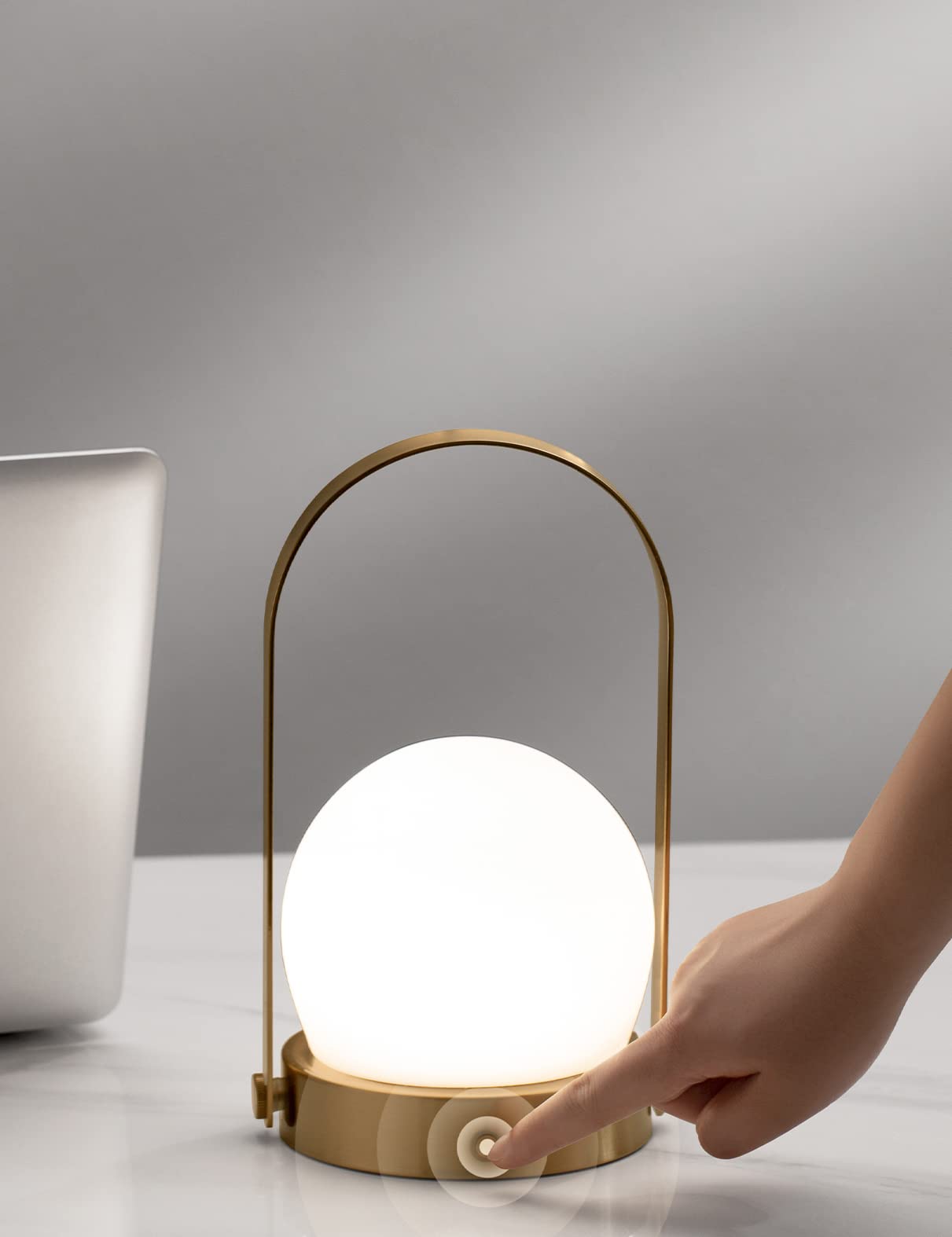 Keyearth Cordless USB Rechargeable Table Lamp - 4000mAh Battery Operated Portable Lantern with 3-Level Dimmable Light for Bedroom, Nightstand, Dining Table, Reading & Camping | Perfect for Home Decor, Emergency Lighting & Outdoor Adventures