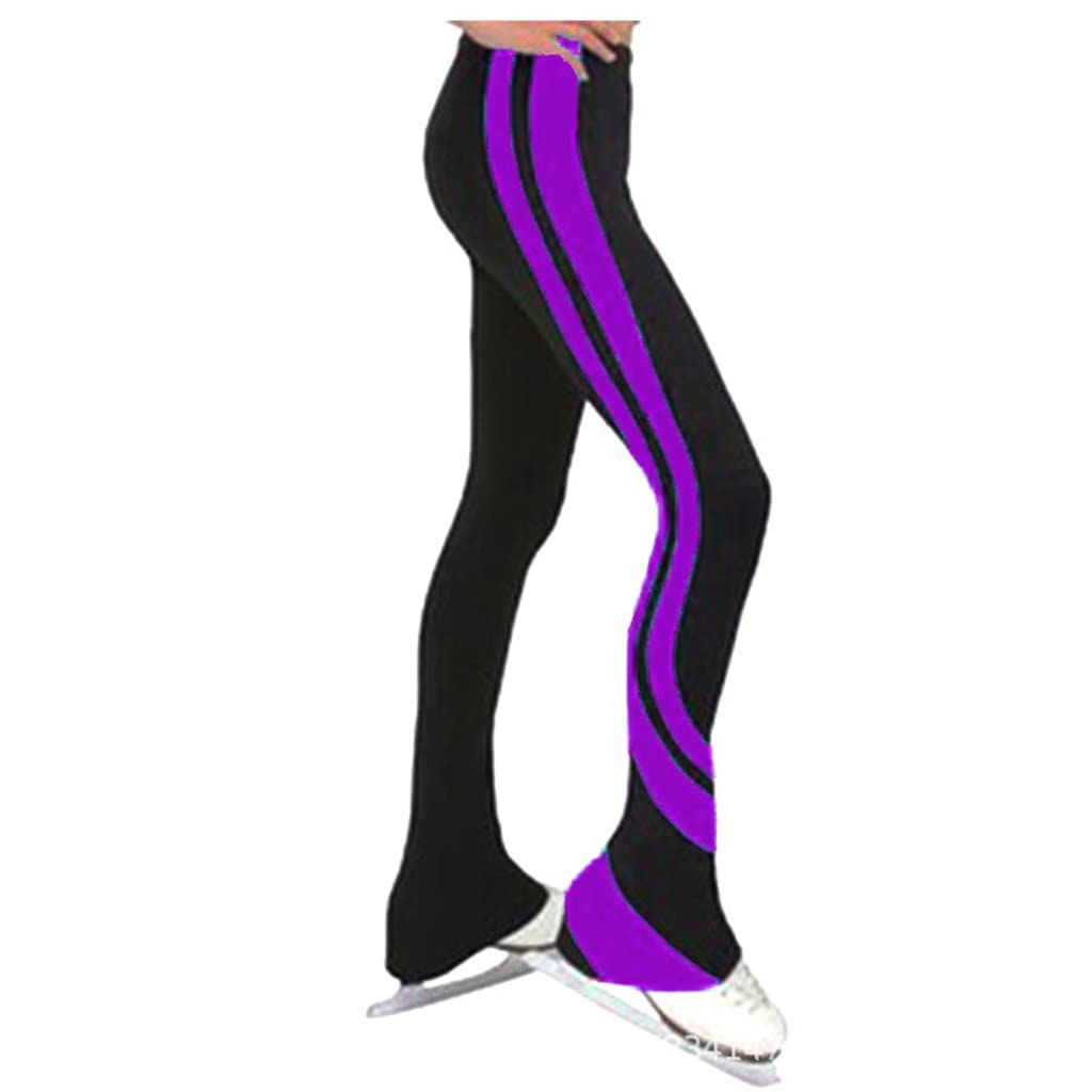 Women's & Girls' Ice Skating Pants - Fleece Lined Figure Skate Tights with High Stretch for Training & Performance | Winter Sports Activewear for Skating Rink & Outdoor Practice