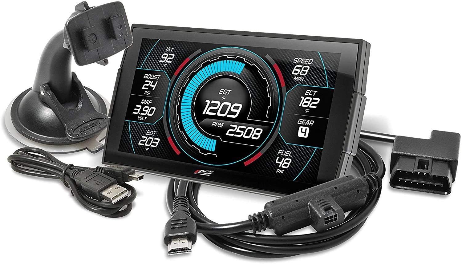 Edge Products 84130 Insight Monitor - Heavy Duty Truck Performance & Diagnostics Gauge with Real-Time Data Tracking | Compatible with Ford, GM, Dodge RAM | Ideal for Fleet Management & DIY Mechanics