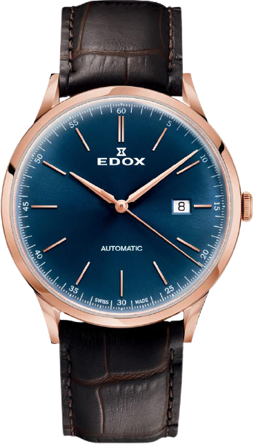 Edox Les Vauberts 80106 37RC BUIR Men's Swiss Automatic Watch - Luxury Dress Timepiece for Business, Formal Events & Special Occasions