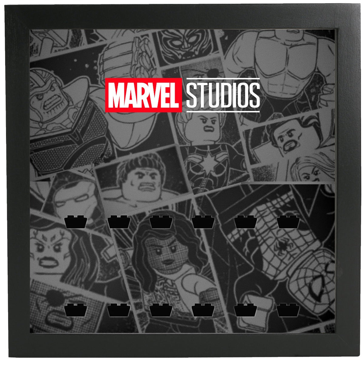 Lego® Marvel Studios Series 2 Minifigures Display Frame - Black | Collectible Minifigure Showcase for Home & Office Decor
