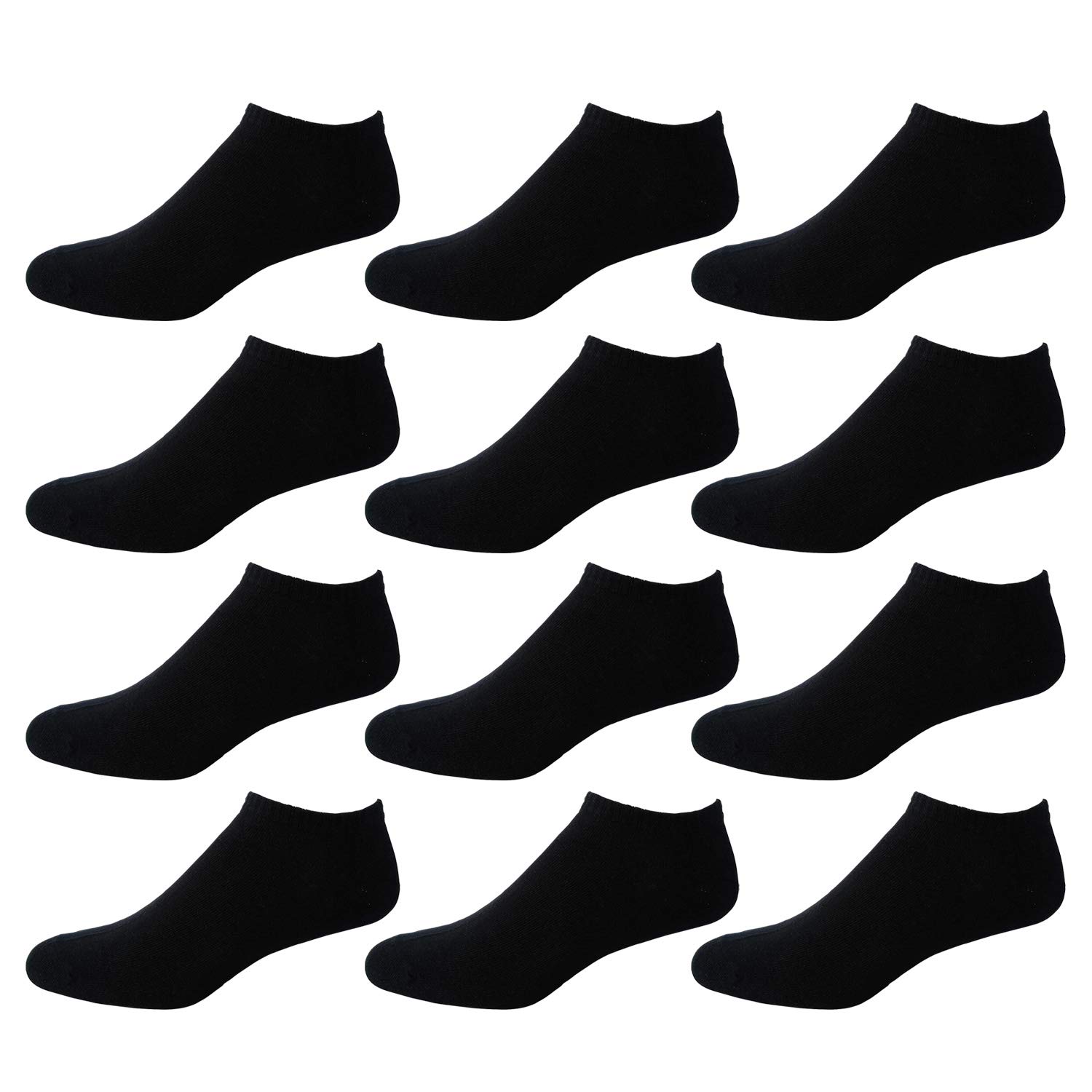 Yacht & Smith 12 Pairs Kids Ankle Socks - Assorted Color Cotton Socks for Boys & Girls - Comfortable Non-Slip School & Play Socks by SOCKS'NBULK - Perfect for Daily Wear, Sports & Casual Outfits