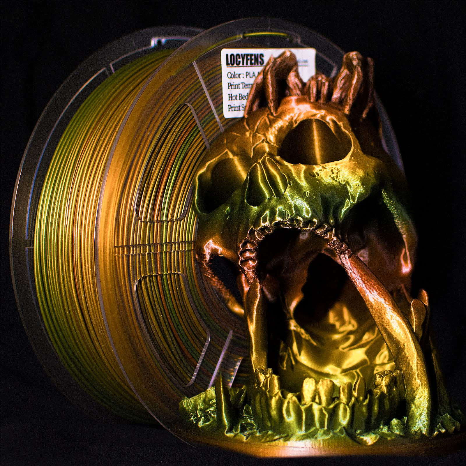 Vintage Metal Rainbow PLA Filament 1.75mm for 3D Printers - High Precision +/-0.02mm, 1kg/2.2lbs Spool - Perfect for Cosplay Props, DIY Crafts & Home Decor Projects