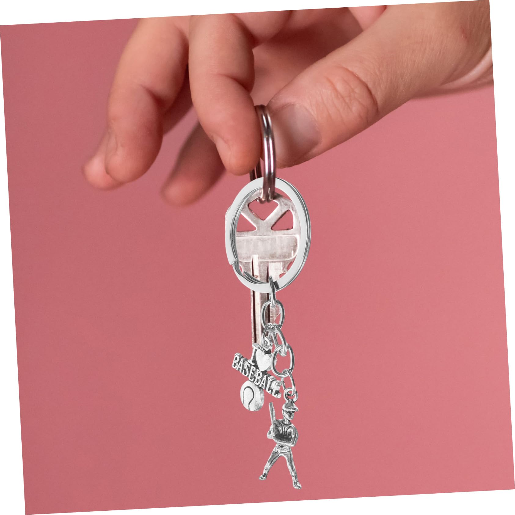 2PCS Baseball Keychain Set - Cute Sports Keychains for Women, Backpack, Bags & Key Rings | Baseball Party Favors & Gifts for Fans | Perfect for Baseball Games, Sports Events & Everyday Use