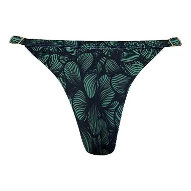 Green Waves Brazilian Thong Bikini Bottom - Sexy High Cut Swimwear for Women, Perfect for Beach, Pool & Summer Vacations