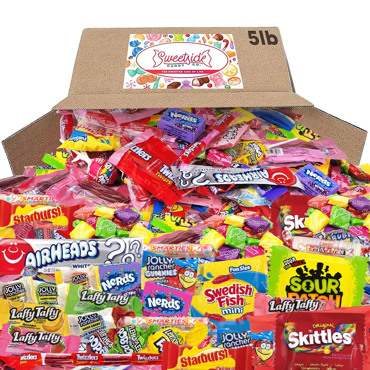 Bulk Individually Wrapped Candy Variety Mix - 5lb Party Candy Assortment with Classic Sweets for Kids | Perfect for Pinata Fillers, Goodie Bags, Birthday Parties, Halloween Treats & Classroom Rewards
