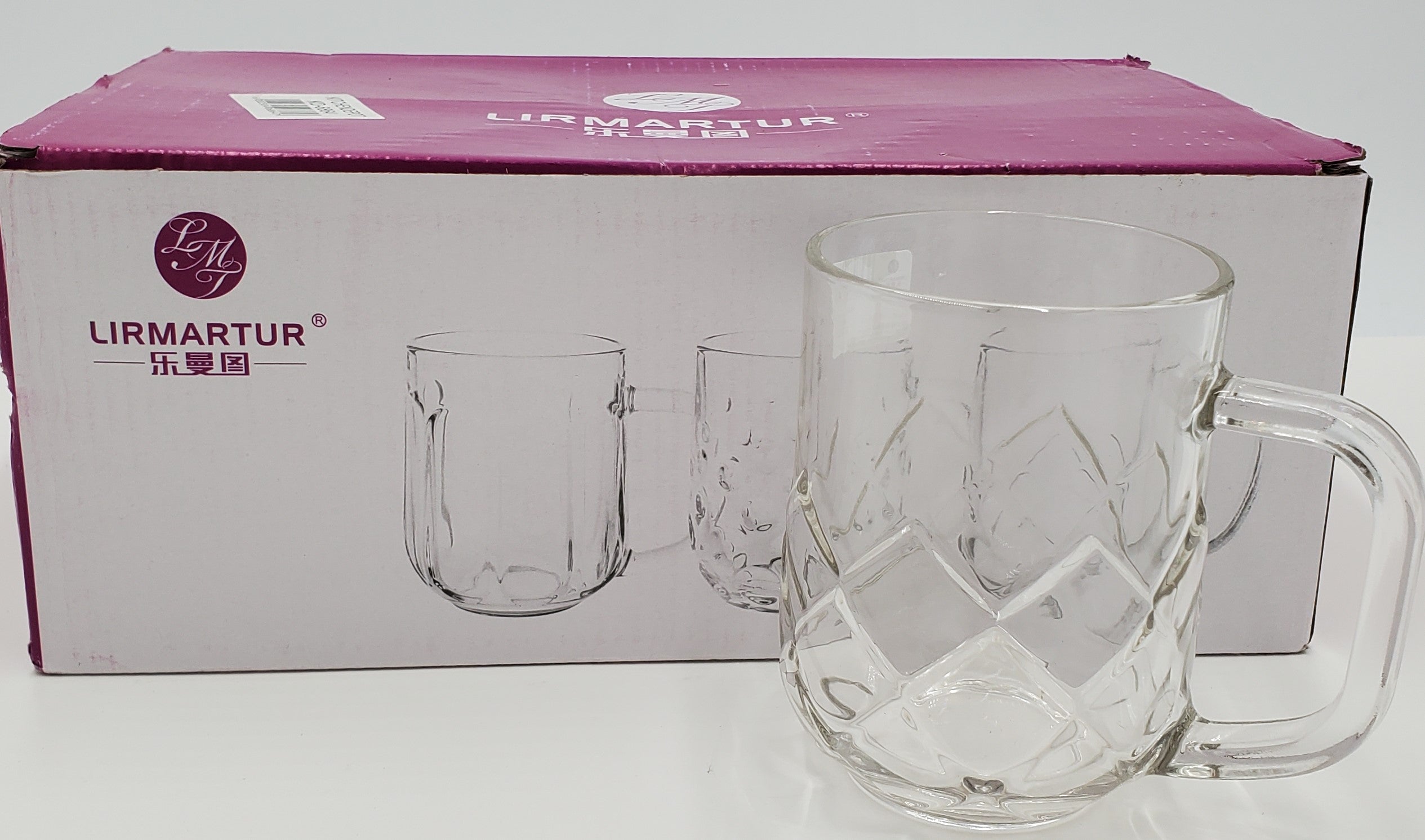 6-Piece Tea Glass Set with Handle - Elegant and Durable Glass Cups for Hot & Cold Beverages - Perfect for Tea, Coffee, or Iced Drinks at Home, Office, or Cafe