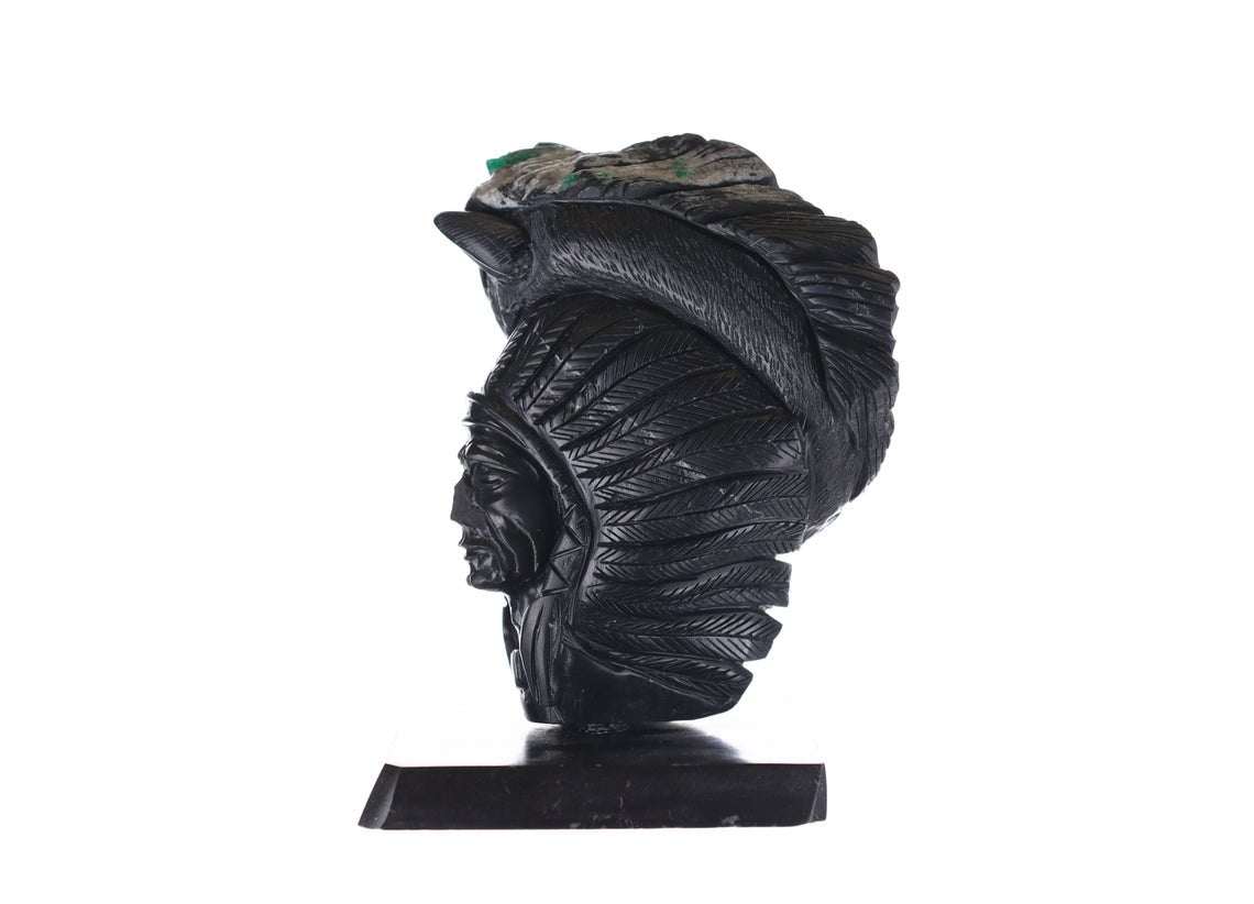 Colombian Emerald Horse & Indian Rough Crystal Sculpture – Handcrafted Gemstone Art for Home Decor, Office Display, and Feng Shui Collection
