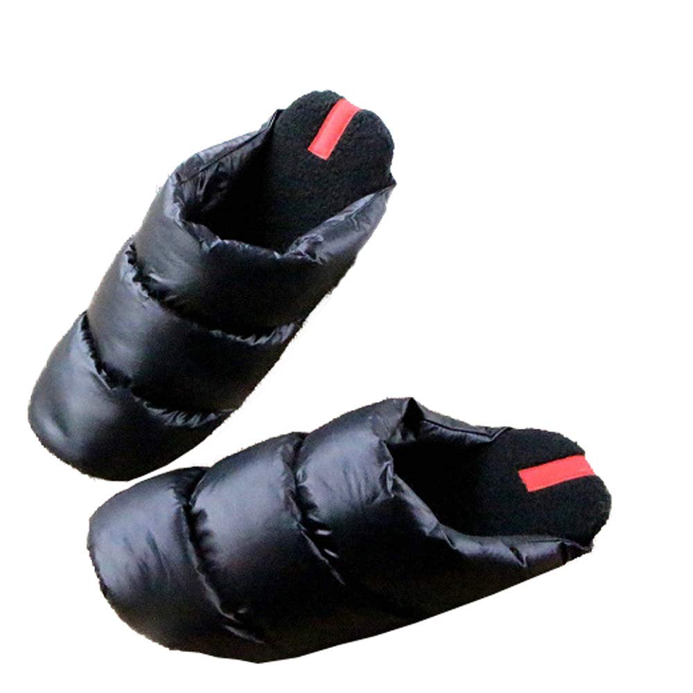 Memory Foam Down Slippers - Warm Fleece Lined Indoor/Outdoor House Shoes for Women & Men - Perfect for Winter Comfort at Home, Office or Travel