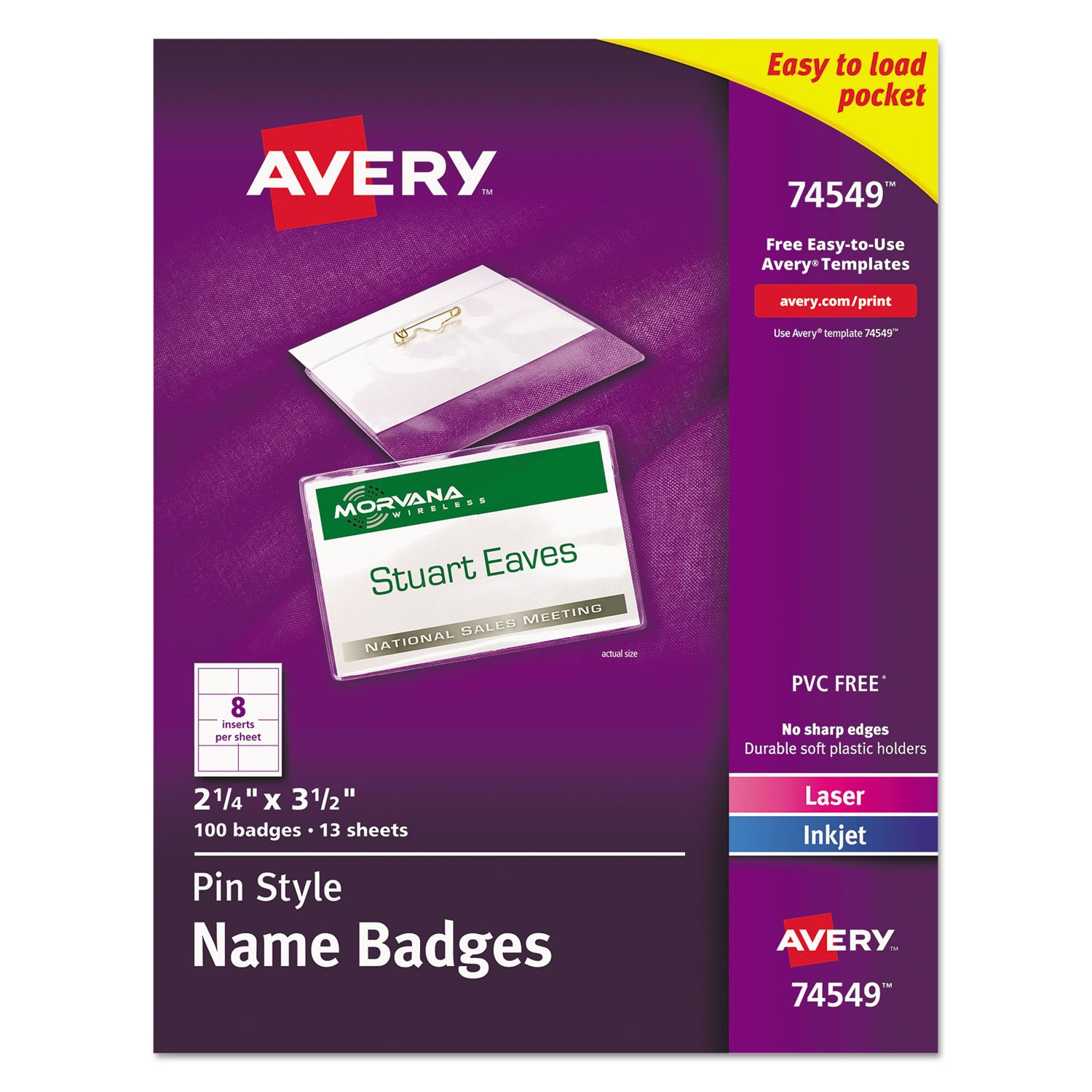 Premium Badge Holder Kit with Laser/Inkjet Insert - Top Loading 2.25