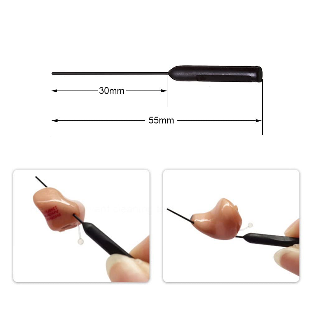 Hearing Aid Vent Cleaning Tool - 3 Pack Earpiece & Earmold Vent Cleaner for Wax Removal - Perfect for Daily Hearing Aid Maintenance at Home or Clinic