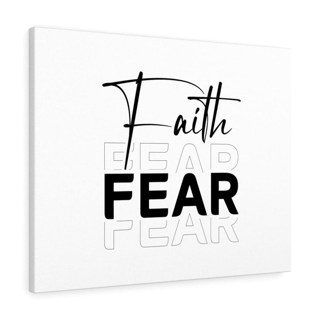 Faith Over Fear Christian Wall Art - Bible Verse Print for Home Decor, Ready to Hang Scripture Wall Art, Inspirational Gift for Housewarming, Wedding & Church (12x16 Inches)