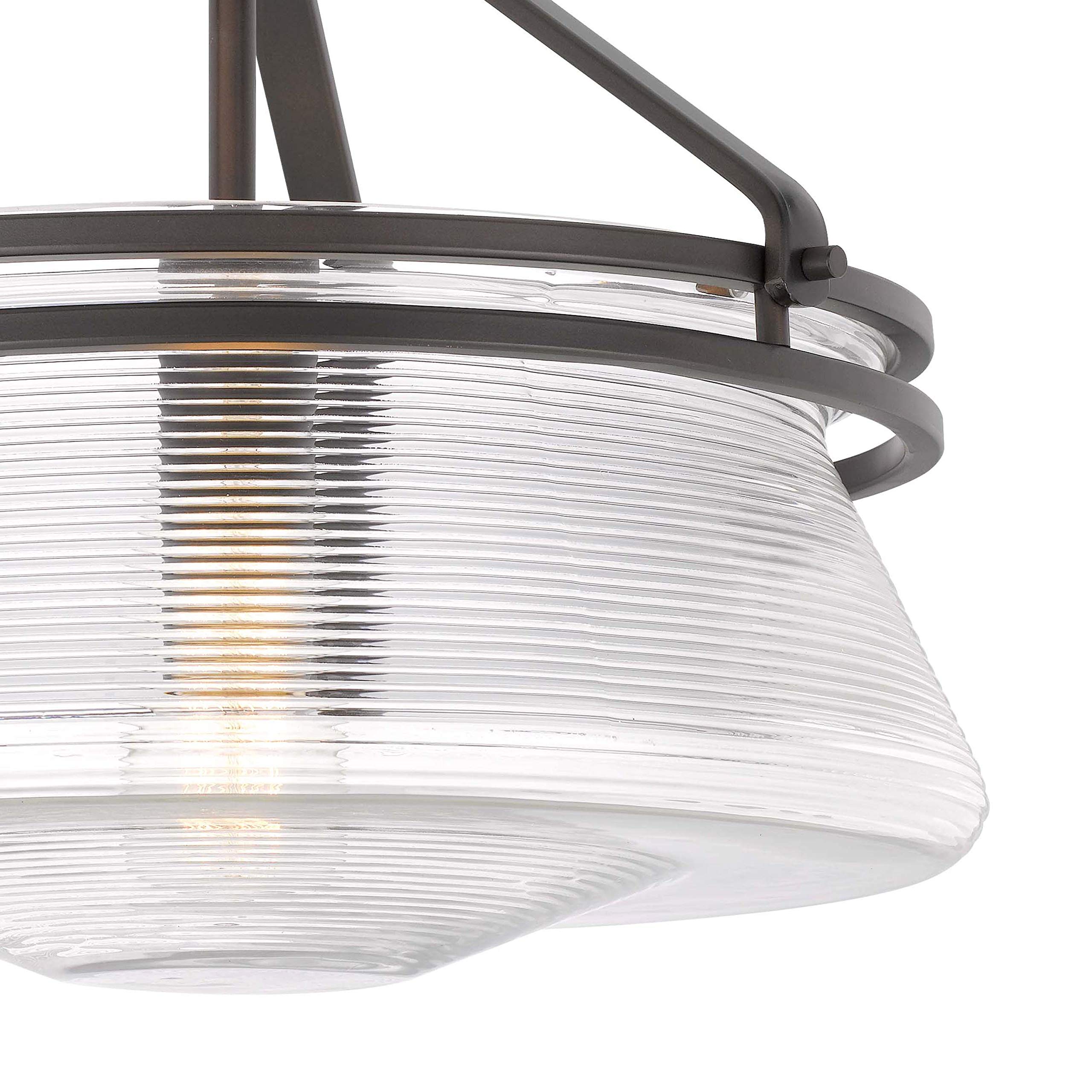Vintage Semi-Flush Mount Ceiling Light Fixture - 14