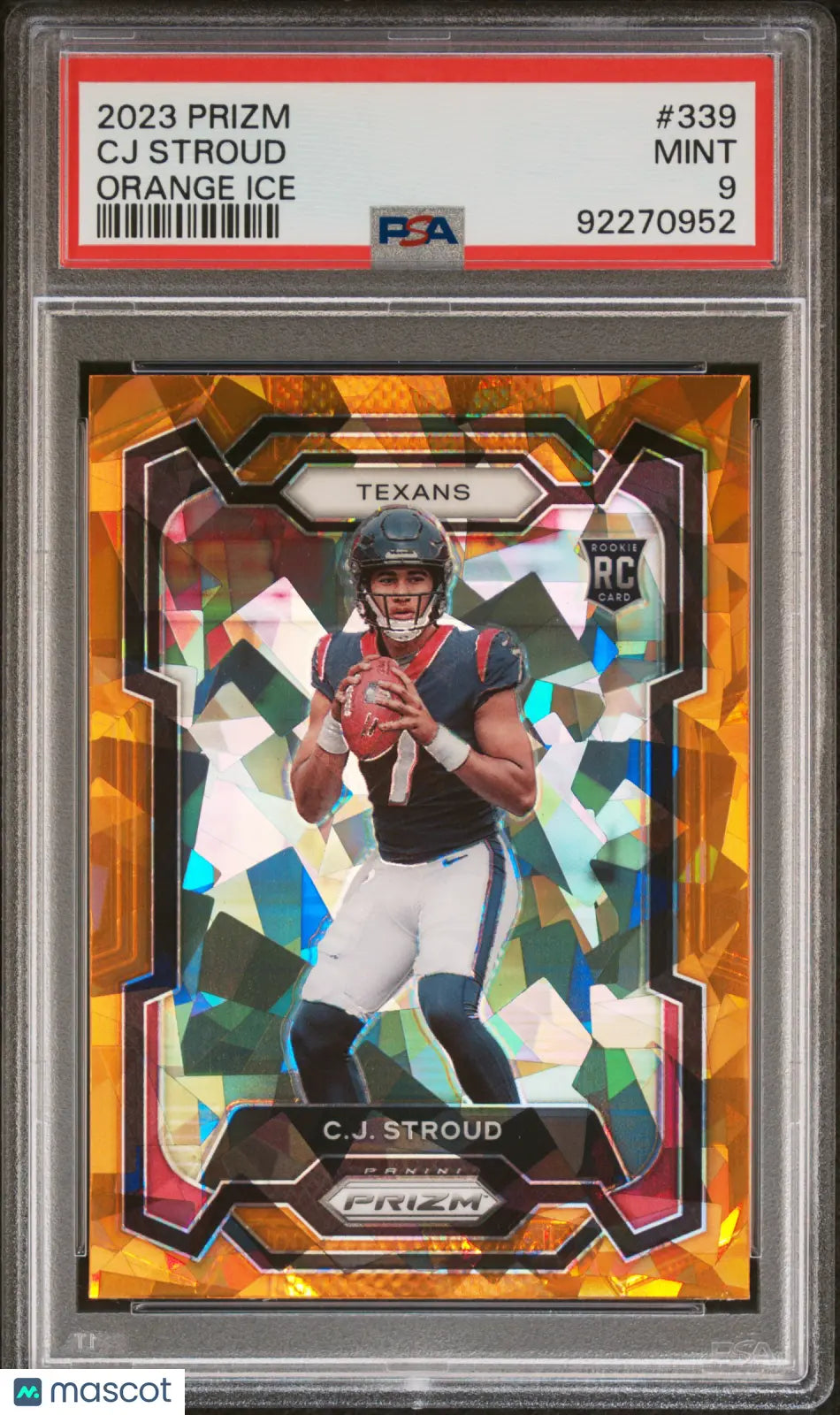 2023 Panini Prizm PSA 9 CJ Stroud Rookie Card Orange Ice Prizm #339 - Football Trading Card for Collectors & Sports Fans