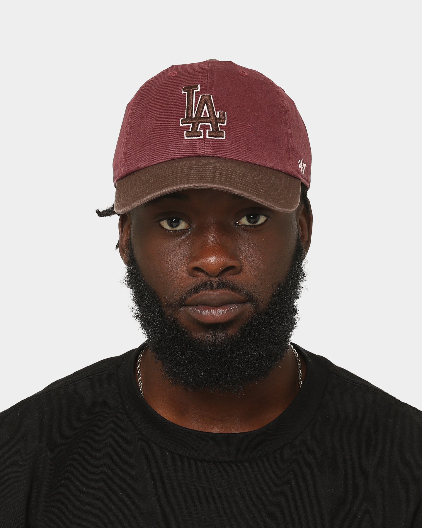 47 Brand Los Angeles Dodgers 'Bacon Me Crazy' Snapback Hat - Dark Maroon/Brown Adjustable Baseball Cap for Men & Women - Perfect for Game Day, Sports Events & Casual Wear