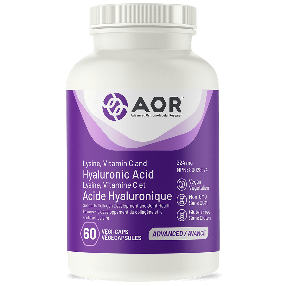 Aor Lysine, Vitamin C & Hyaluronic Acid Supplement - 60 Capsules for Immune Support, Collagen Boost & Skin Hydration - Perfect for Daily Wellness & Anti-Aging Routine