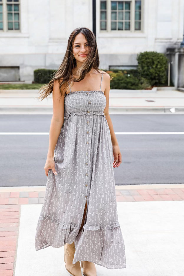 Forever Enchanted Floral Midi Dress for Women - Elegant A-Line Summer Party Dress for Weddings, Cocktails & Special Occasions