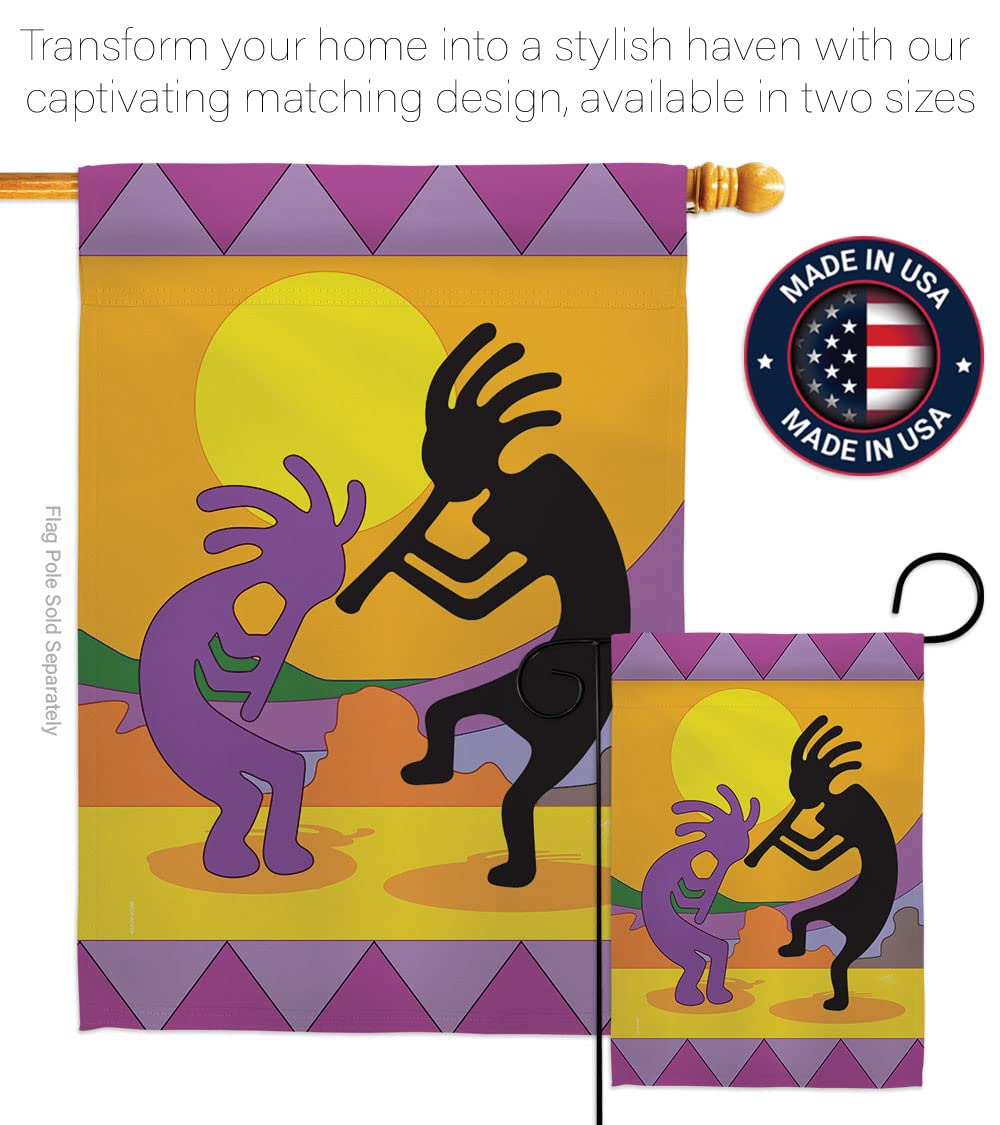 Kokopelli Southwest House Flag Set 28