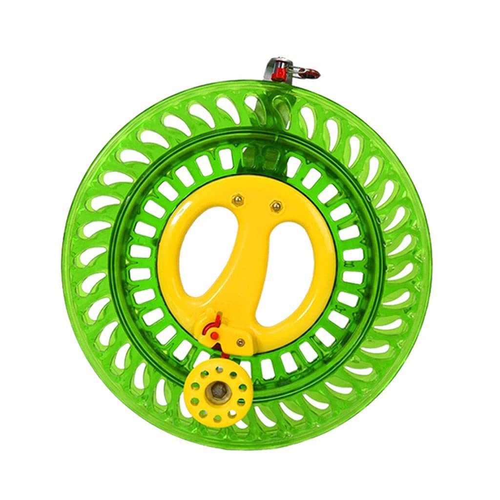 TYJUSA Kite Cord Winder Tool - Durable Outdoor Kite Reel with Grip Wheel Handle (28cm, Green) - Perfect for Beach Flying, Park Activities & Family Fun