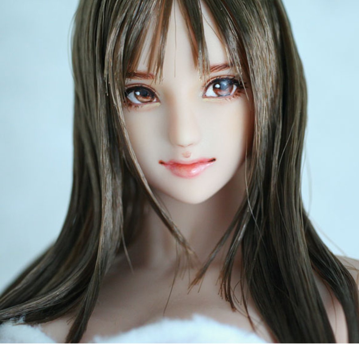 HiPlay 1/6 Scale Anime Female Head Sculpt - Handmade Custom Makeup for 12