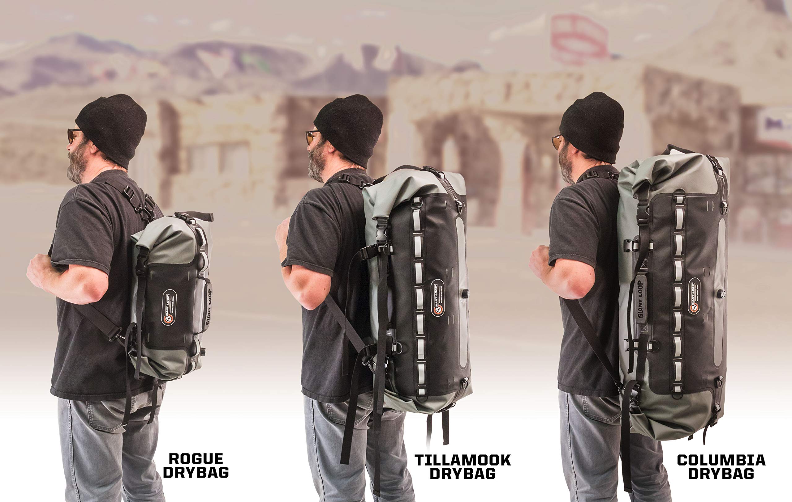 Giant Loop Rogue Dry Bag - Waterproof Motorcycle Travel Backpack for On/Off-Road Adventures & Short Trips - Fits All Bike Models - Convertible Durable Gear for Camping, Commuting & Outdoor Exploration