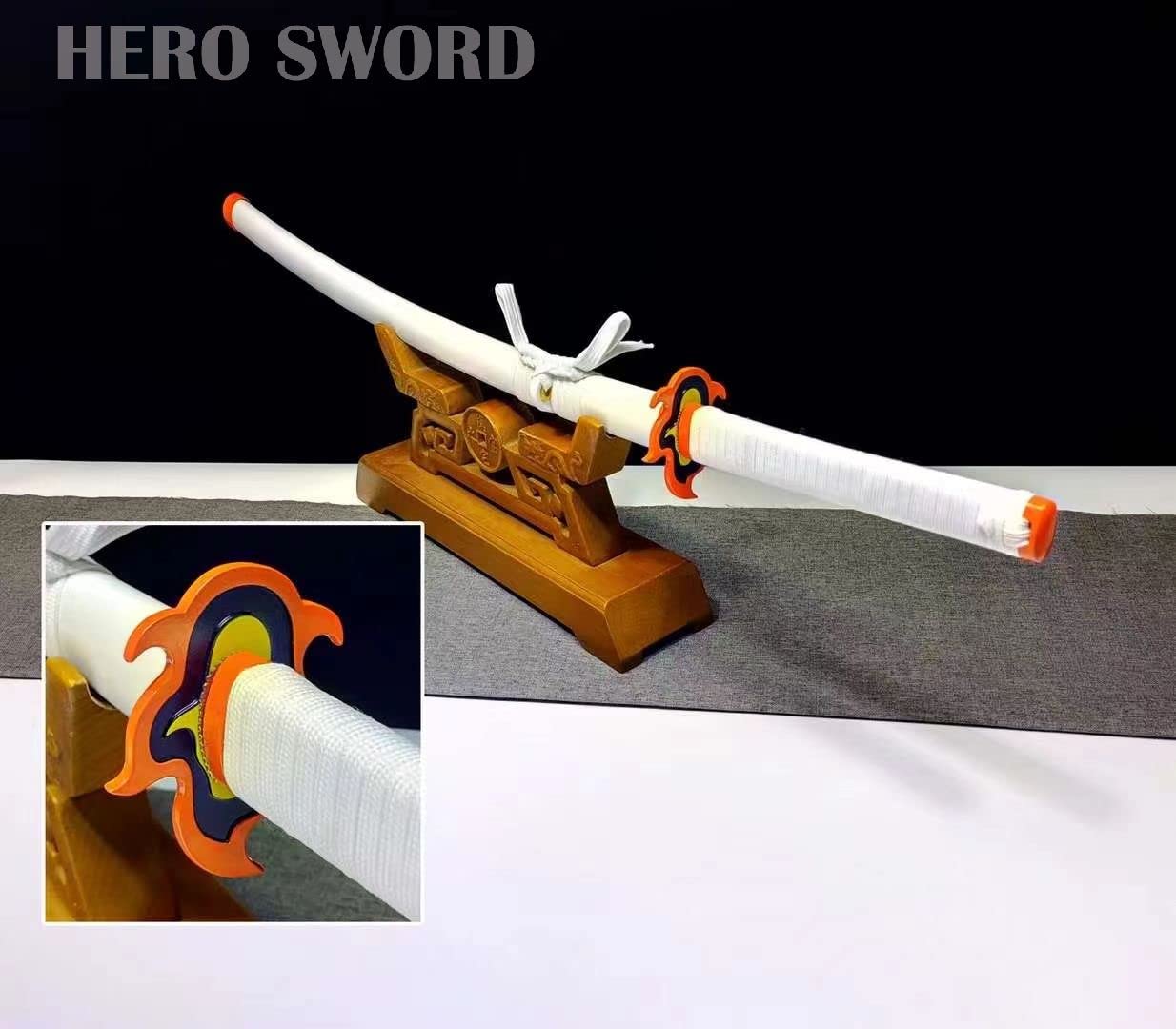 Handmade 1095 High Carbon Steel Demon Slayer Katana Sword - Agatsuma Zenitsu Cosplay Knife, Sharp Japanese Anime Sword, Real Weapon for Collectors & Martial Arts Training | Perfect for Anime Conventions, Cosplay Events & Display