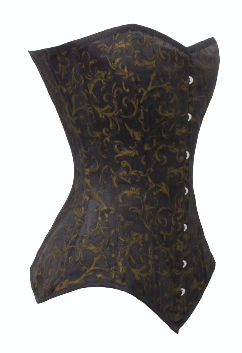 Luvsecretlingerie Heavy Duty 26 Double Steel Boned Waist Trainer Corset - Brocade Long Torso Overbust Shaper #8151 for Women's Shapewear & Waist Training | Perfect for Bridal, Cosplay, and Evening Wear