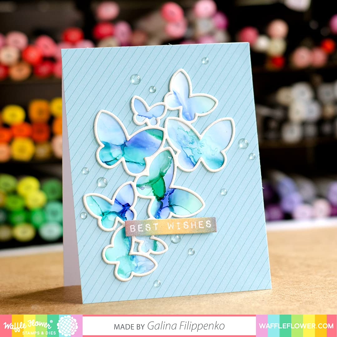Waffle Flower Label Maker Sentiments Matching Die - DIY Scrapbooking & Cardmaking Stamps for Handmade Greeting Cards & Craft Projects