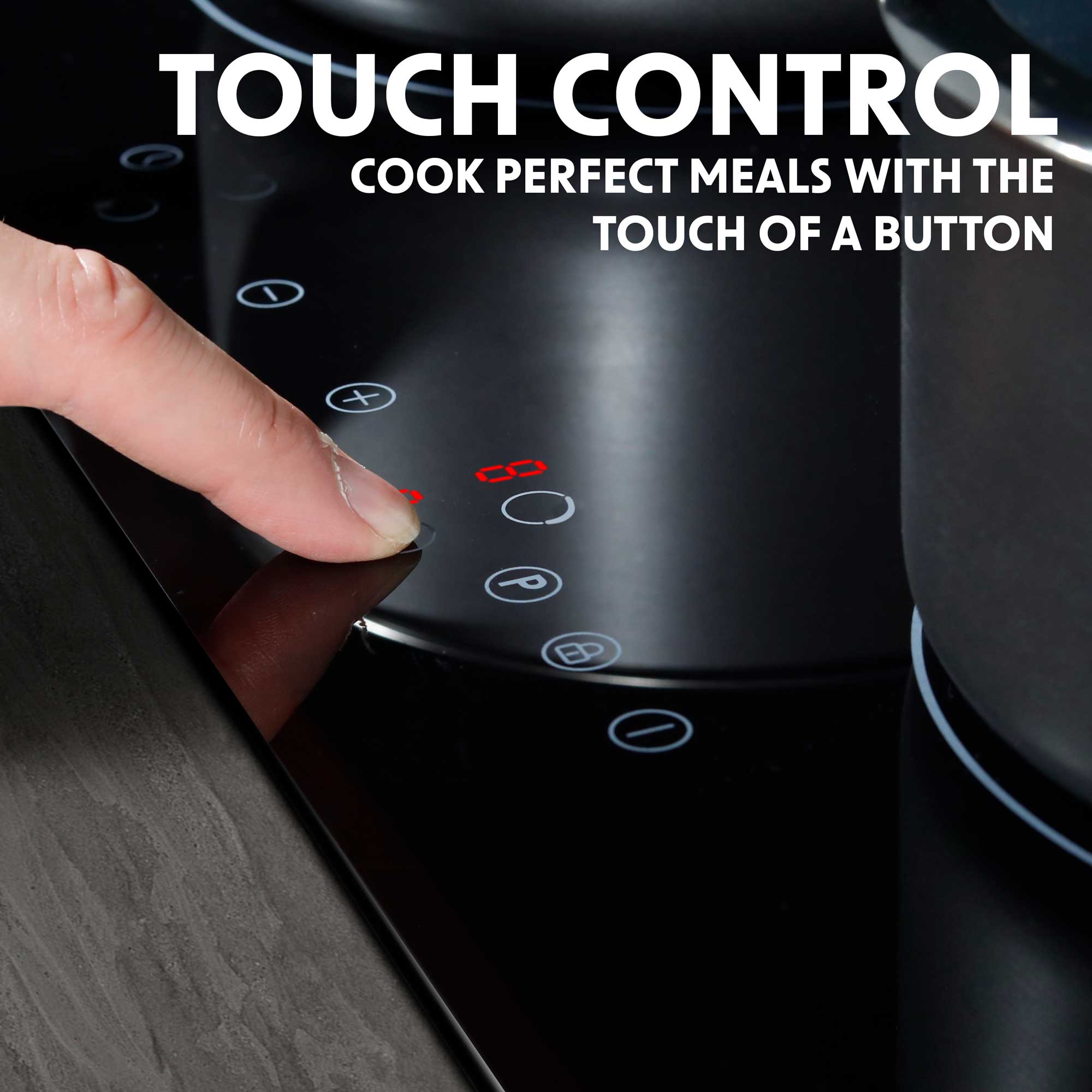 Baridi 60cm 4 Zone Induction Cooktop with Boost Function - 9 Power Settings, Touch Control, 2800W, 13A Plug - Perfect for Home Kitchens, Restaurants & Fast Cooking