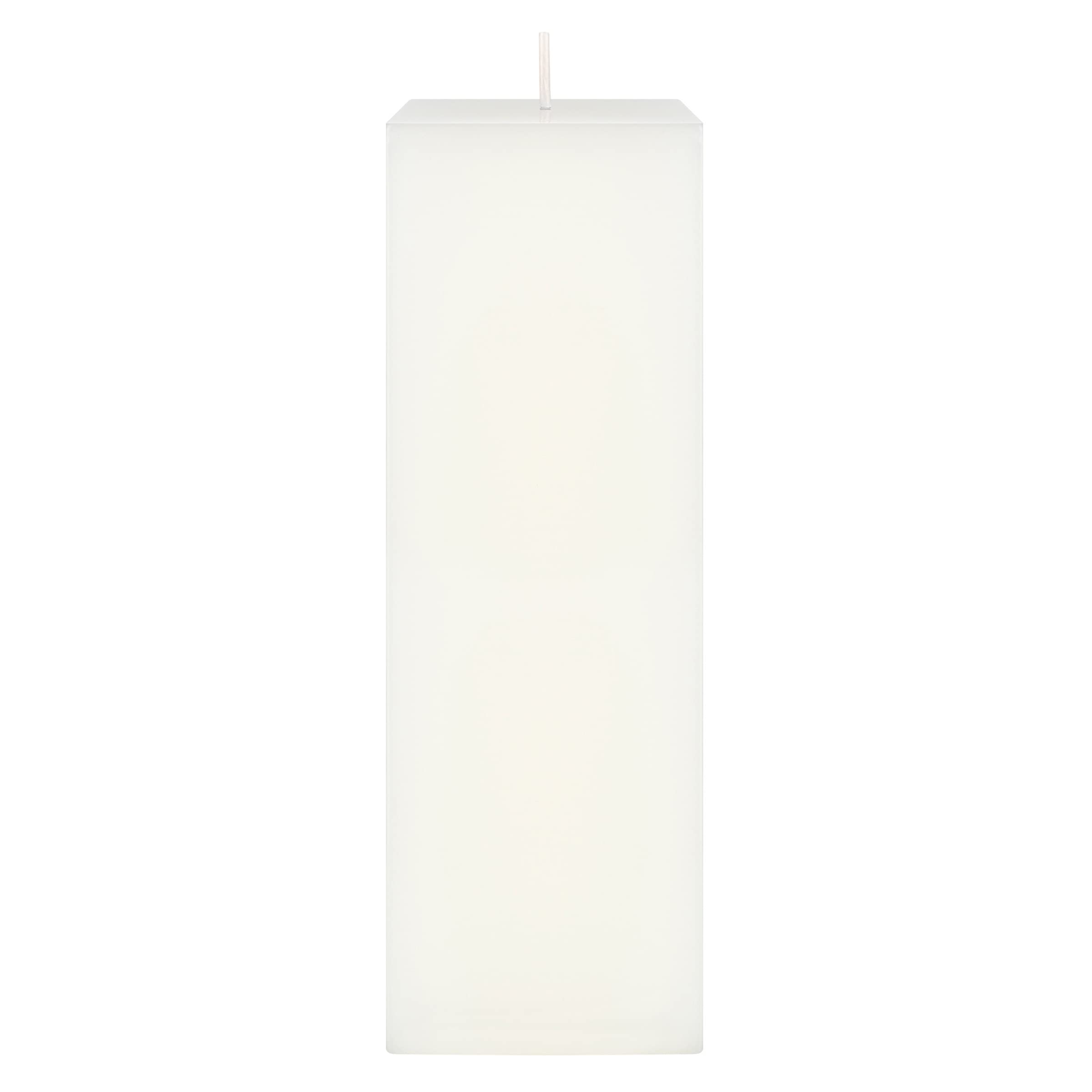 Premium Unscented White Square Pillar Candle 3